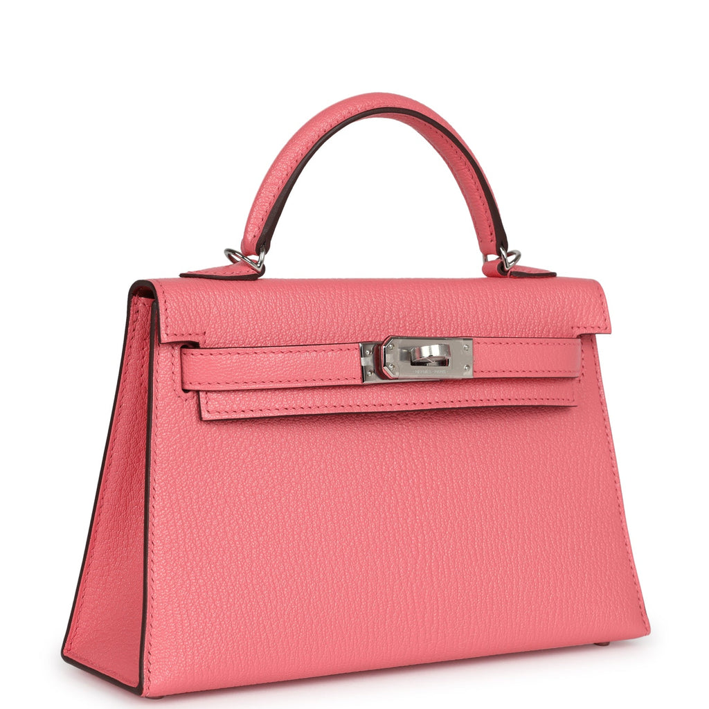 Hermes Kelly Sellier 20 Rose D’Ete Verso Chevre Palladium Hardware