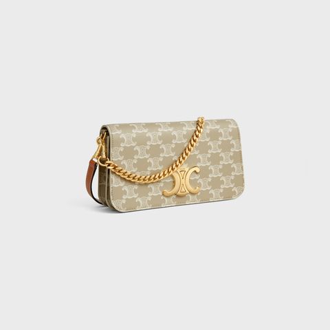 MULTIPOCHETTE IN TRIOMPHE CANVAS AND CALFSKIN GREGE