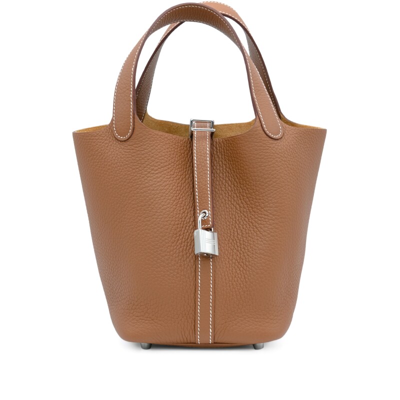 Hermes Gold Clemence Picotin Lock 18 Palladium Hardware