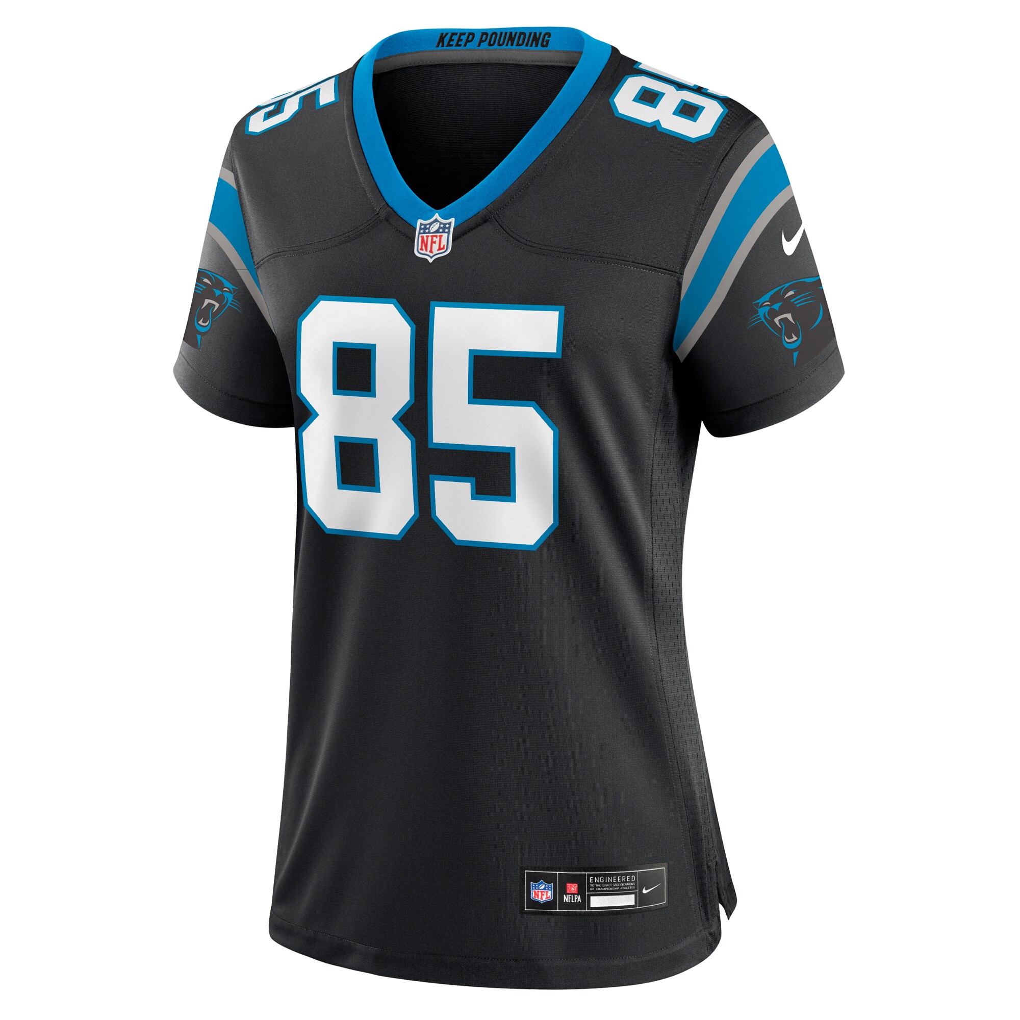 Marquez Stevenson Carolina Panthers  Women's Team Game Jersey -  Black