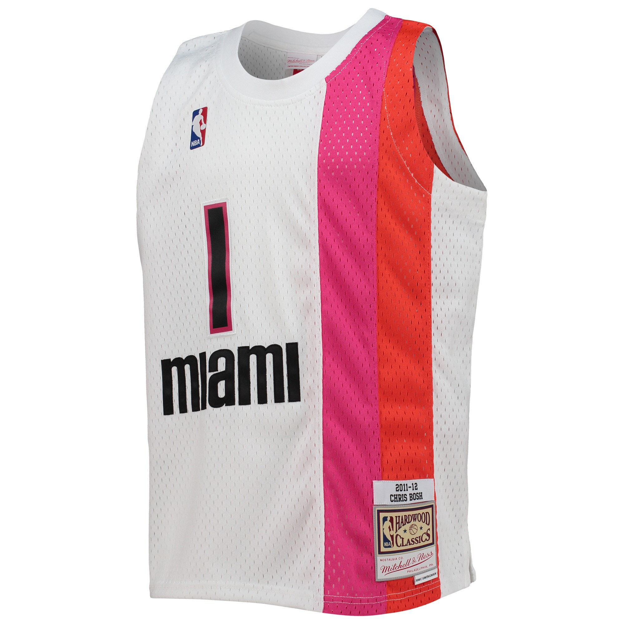 Chris Bosh Miami Heat Mitchell & Ness Youth 2011\/12 Hardwood Classics Swingman Jersey - White