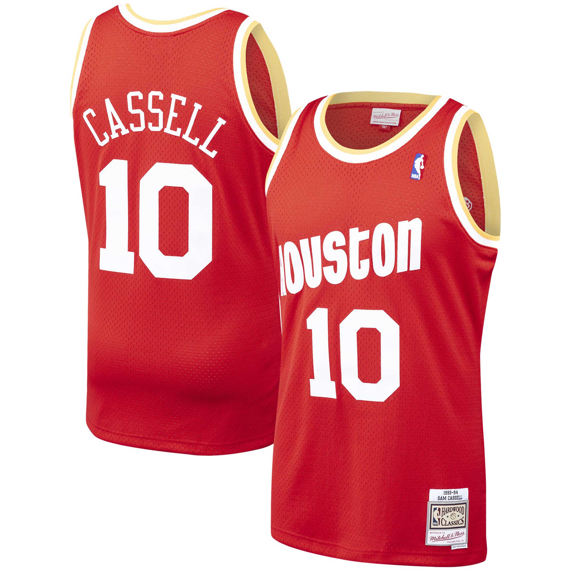 Sam Cassell Houston Rockets Mitchell & Ness 1993\/94 Hardwood Classics Swingman Jersey - Red