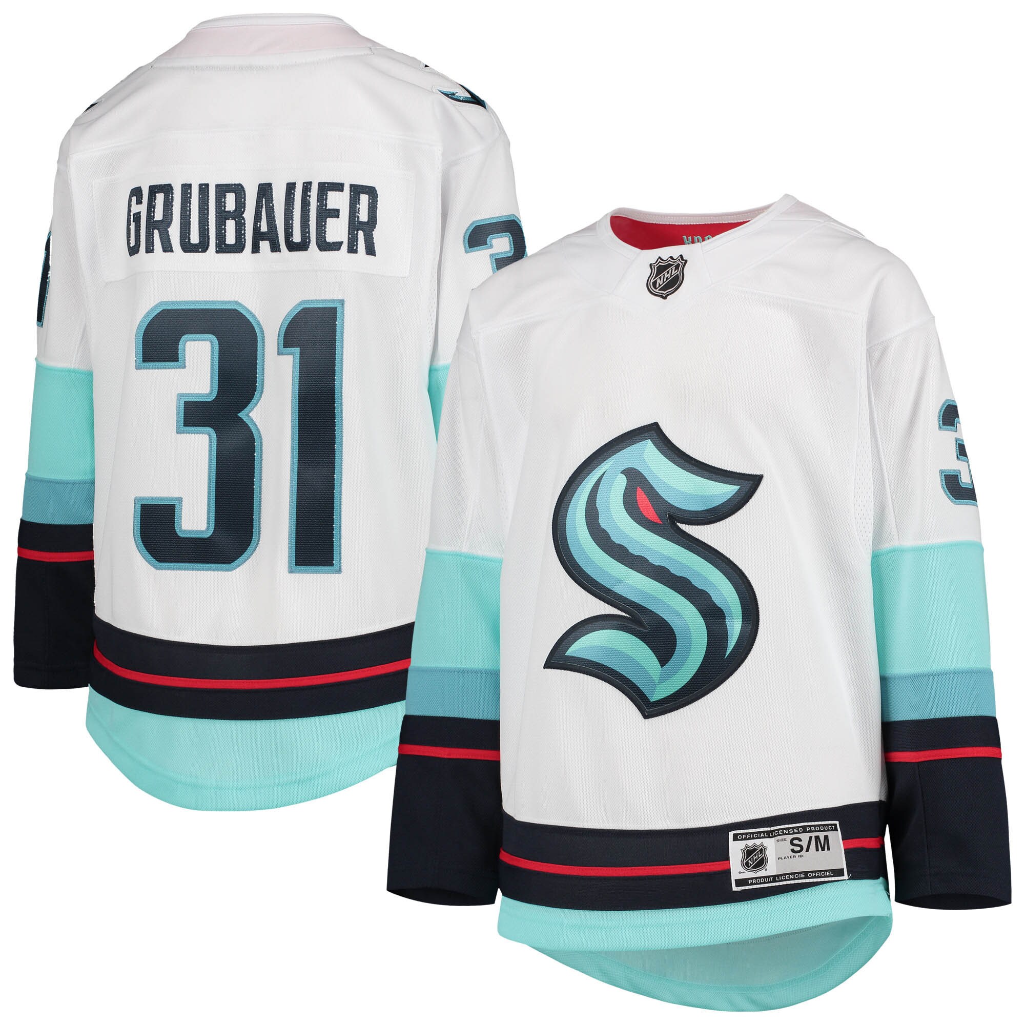 Philipp Grubauer  Youth Away Premier Player Jersey - White