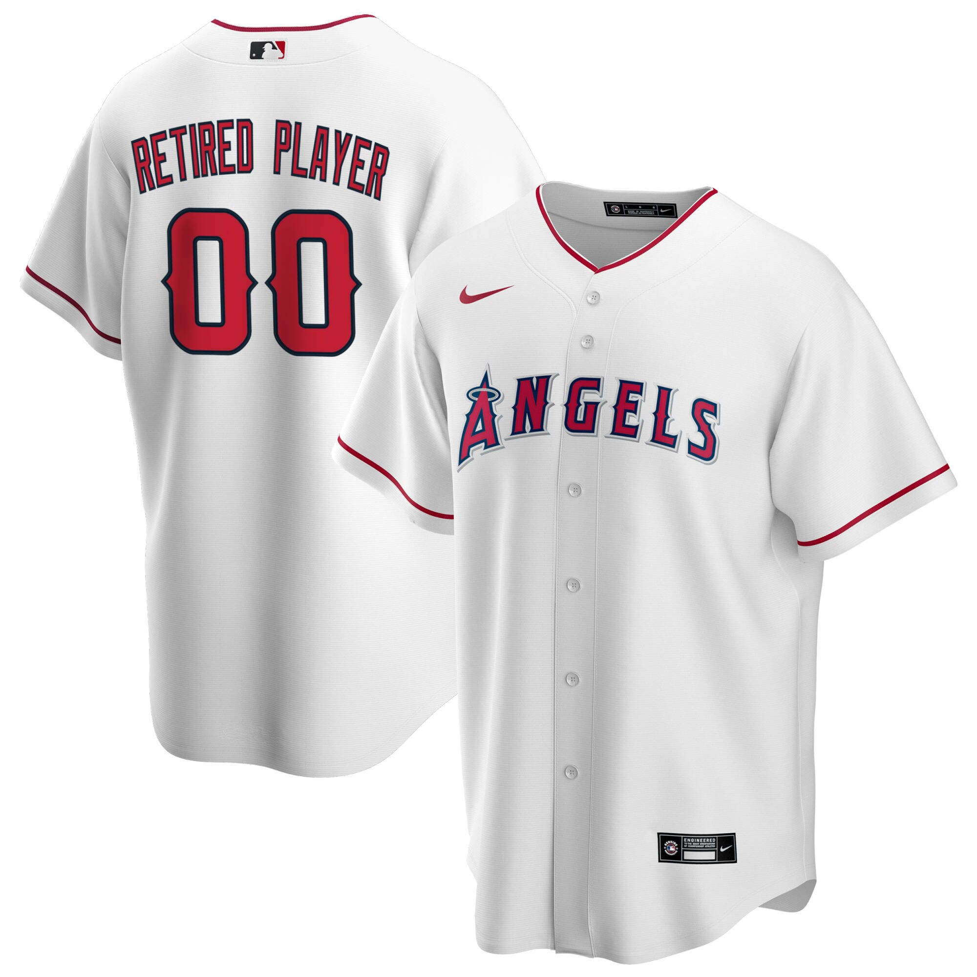 Los Angeles Angels  Home Pick-A-Player Retired Roster Replica Jersey - White