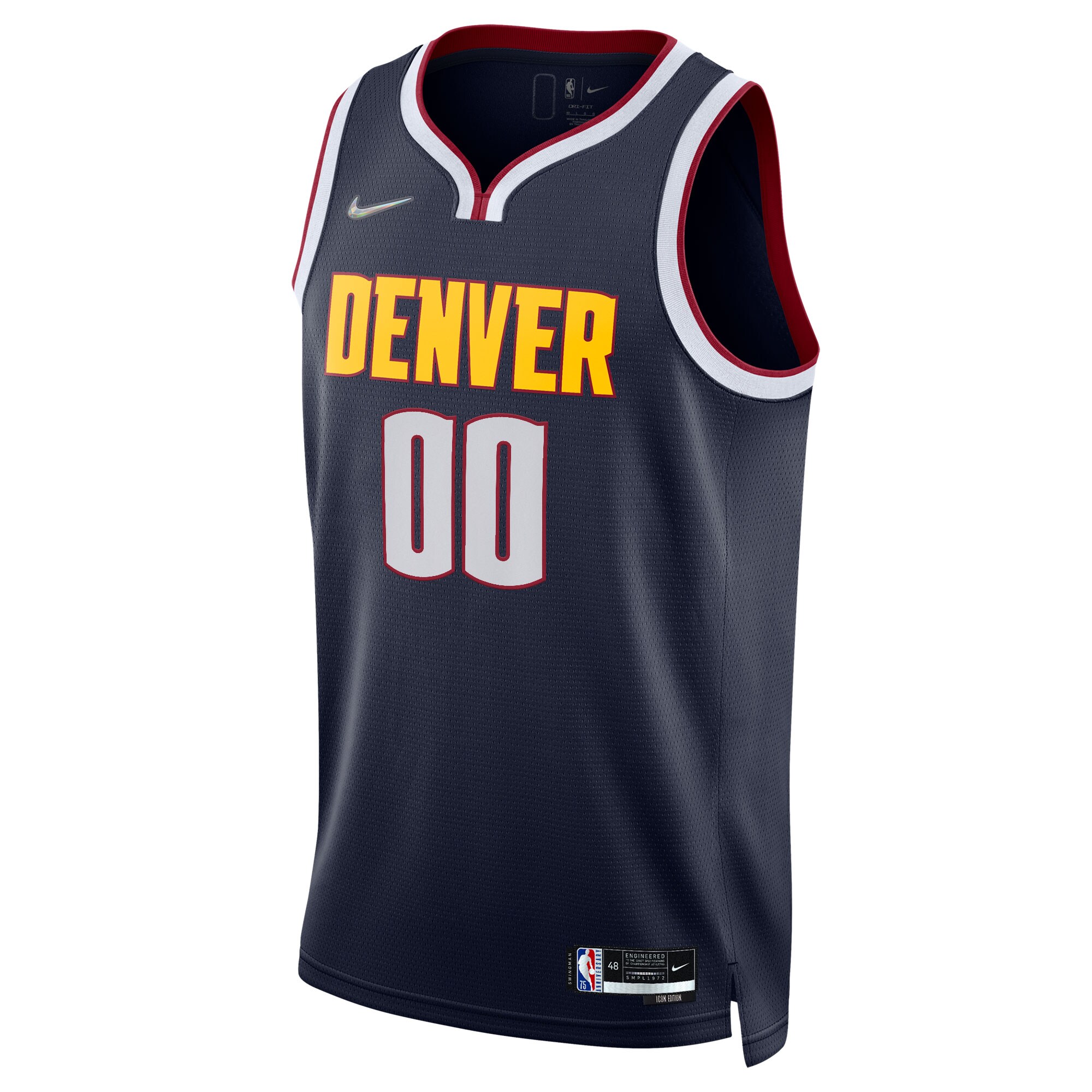 Denver Nuggets  2021\/22 Diamond Swingman Custom Jersey - Icon Edition - Navy