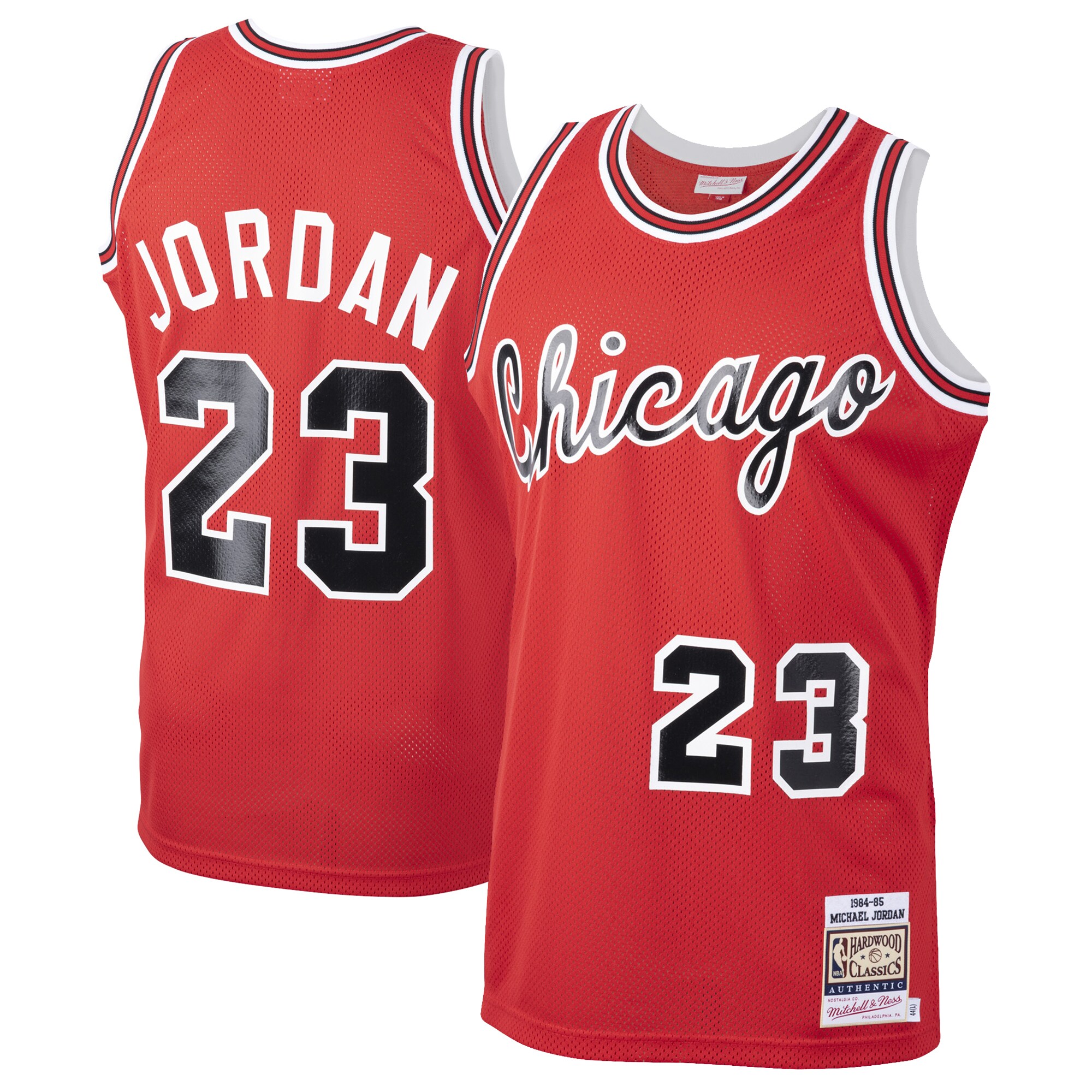 Michael Jordan Chicago Bulls Mitchell & Ness 1984\/85 Hardwood Classics Rookie Authentic Jersey - Red