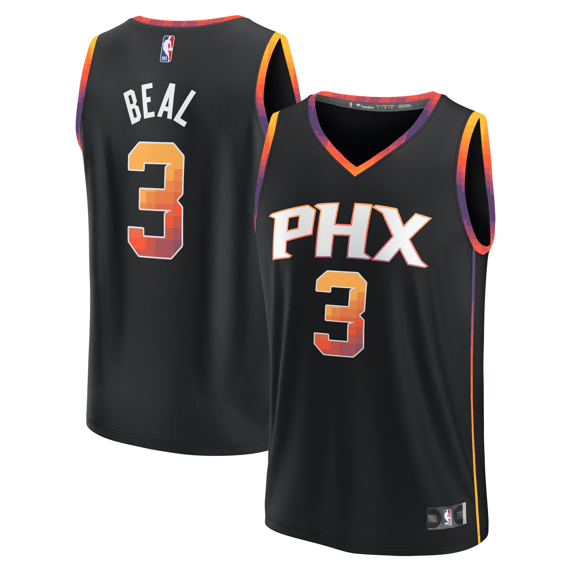 Bradley Beal Phoenix Suns Fanatics Fast Break Player Jersey - Statement Edition - Black