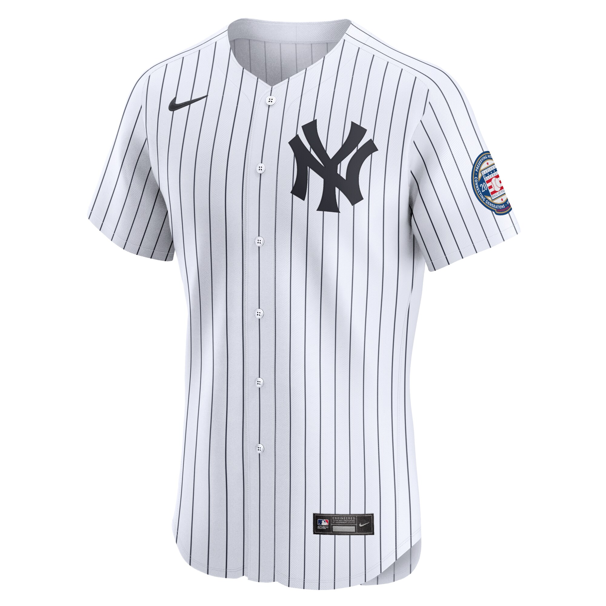 Derek Jeter New York Yankees  Home 2020 Hall of Fame Induction Patch Elite Player Jersey - White