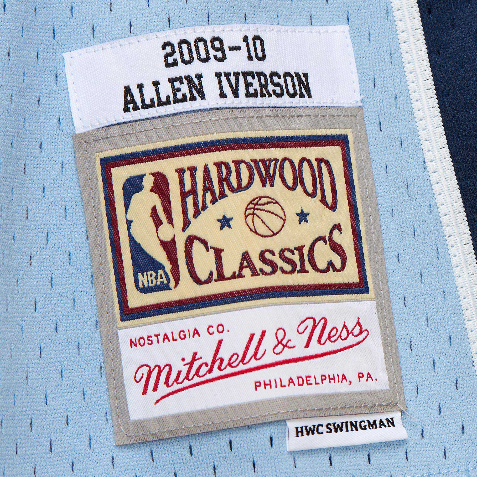 Allen Iverson Memphis Grizzlies Mitchell & Ness 2009\/10 Hardwood Classics Swingman Jersey - Light Blue