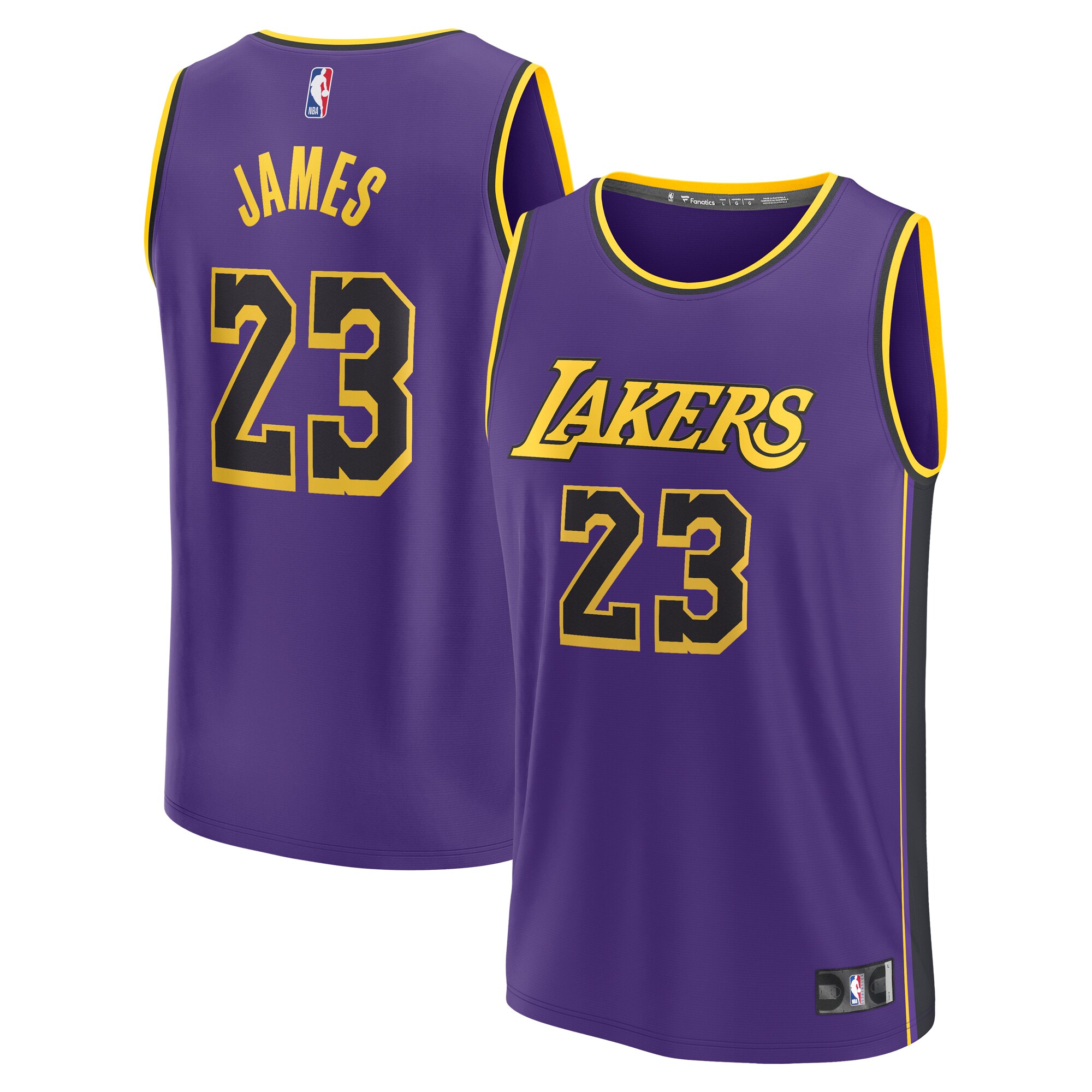 LeBron James Los Angeles Lakers Fanatics Youth Fast Break Replica Player Jersey - Statement Edition - Purple