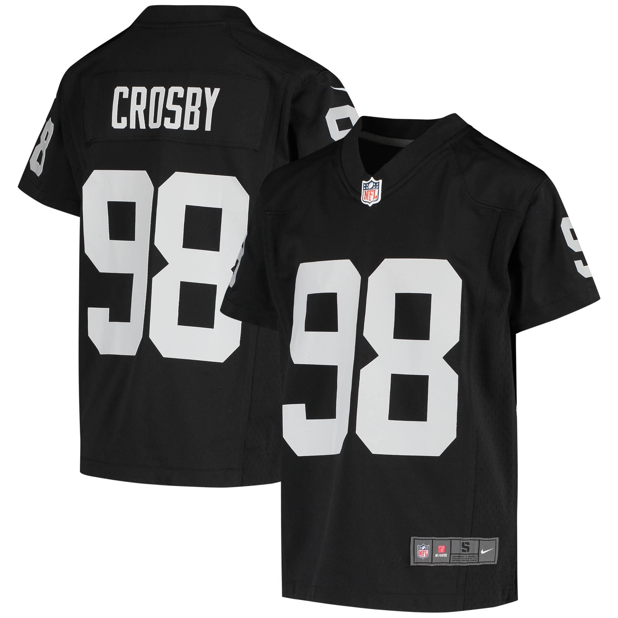 Maxx Crosby Las Vegas Raiders  Youth Game Jersey - Black