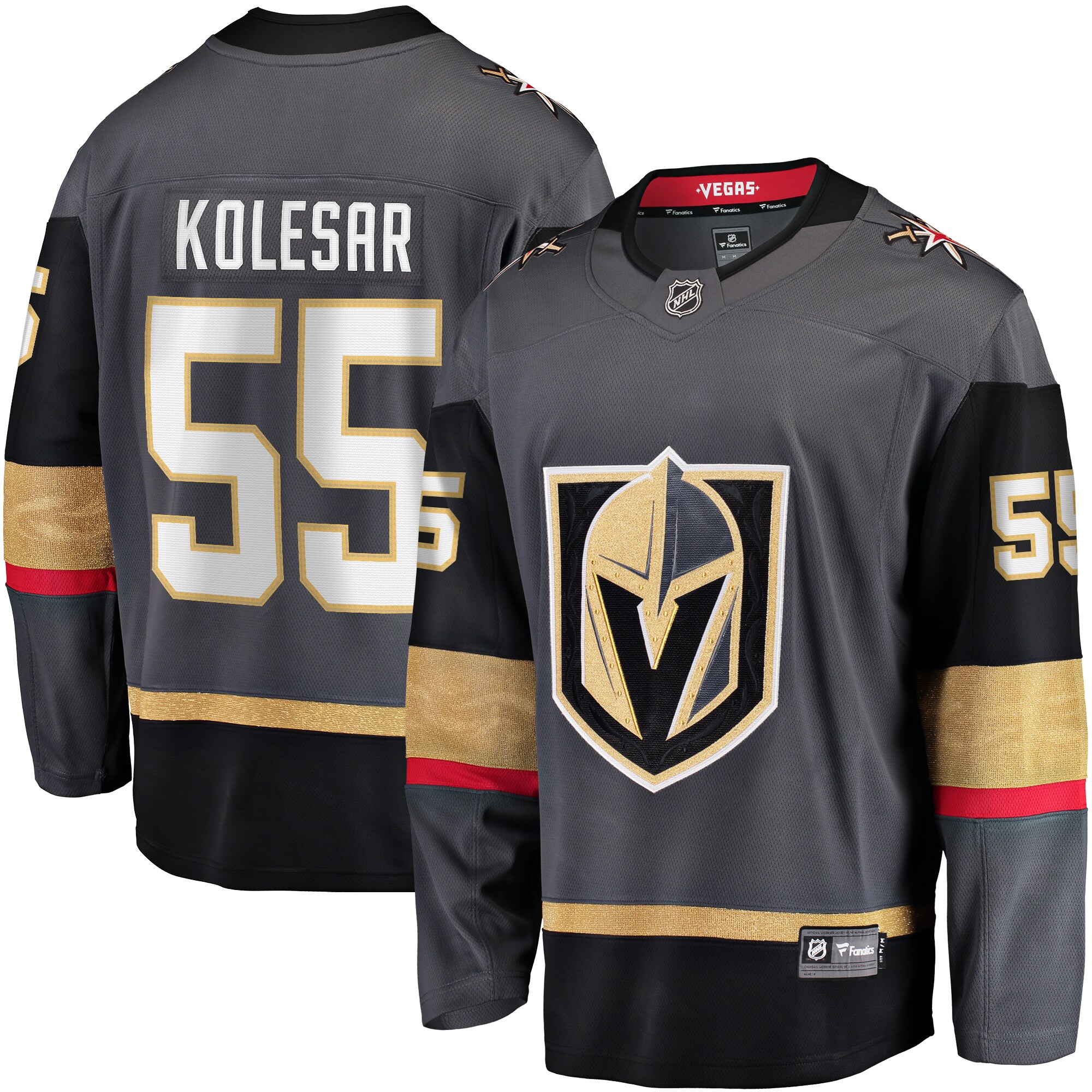 Keegan Kolesar Vegas Golden Knights Fanatics Alternate Breakaway Player Jersey - Gray