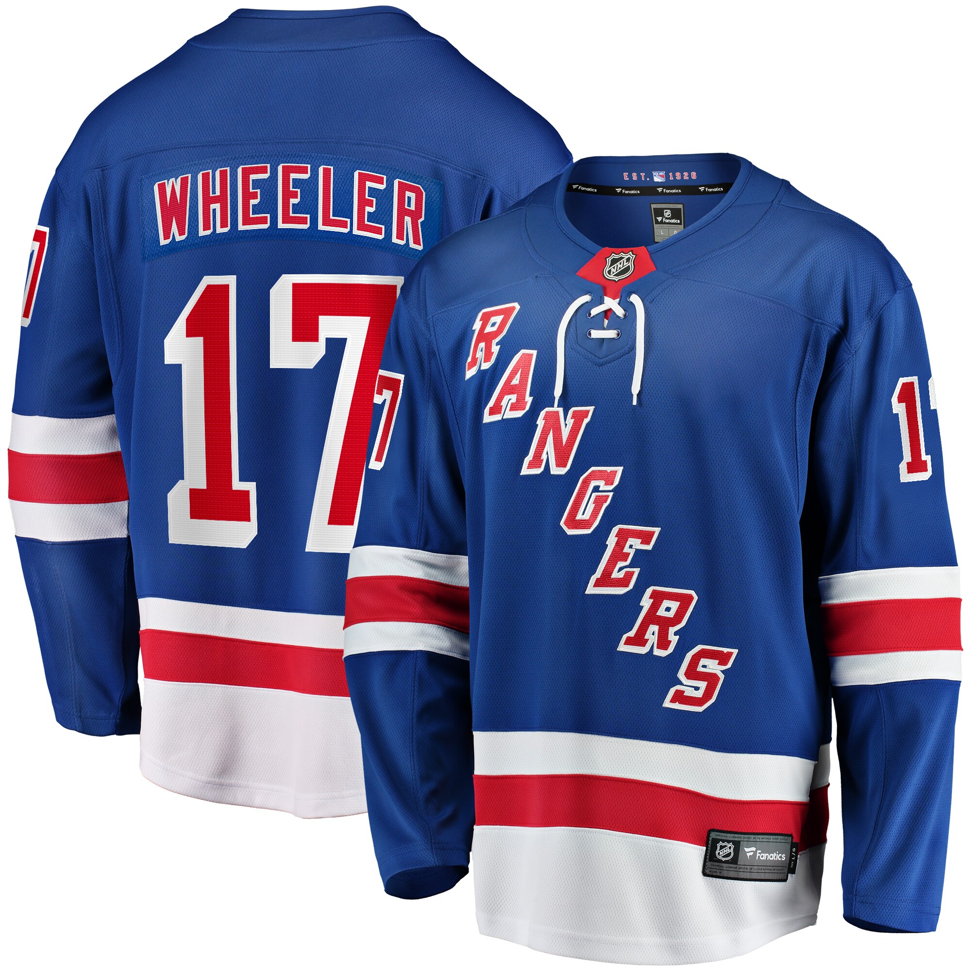 Blake Wheeler New York Rangers Fanatics Home Breakaway Player Jersey - Blue