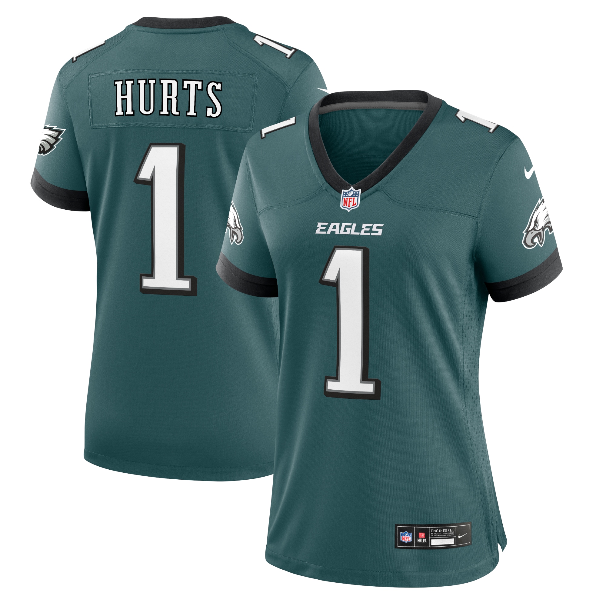 Jalen Hurts Philadelphia Eagles  Women's Team Game Jersey - Midnight Green