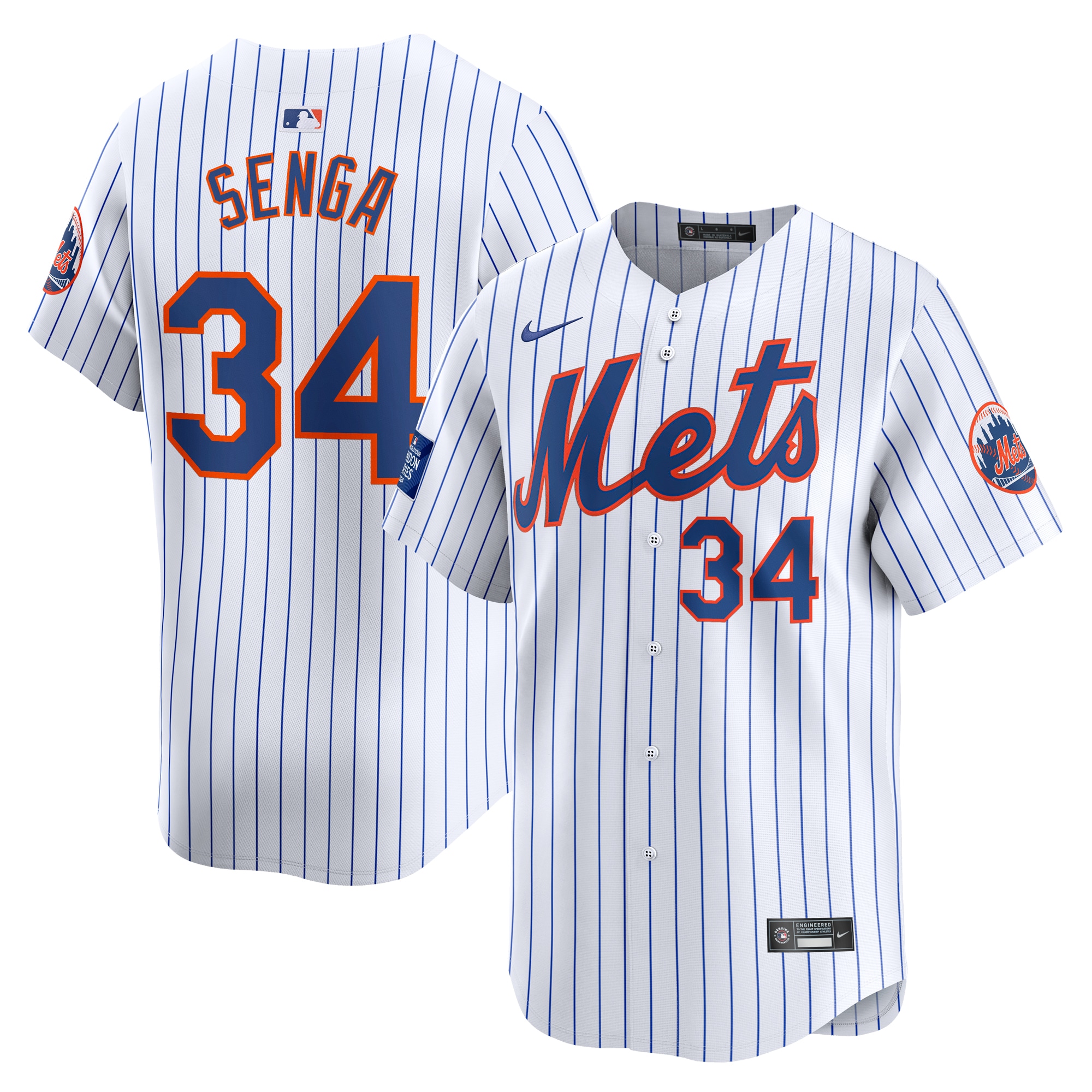 Kodai Senga New York Mets  2024 MLB World Tour London Series Home Limited Player Jersey - White