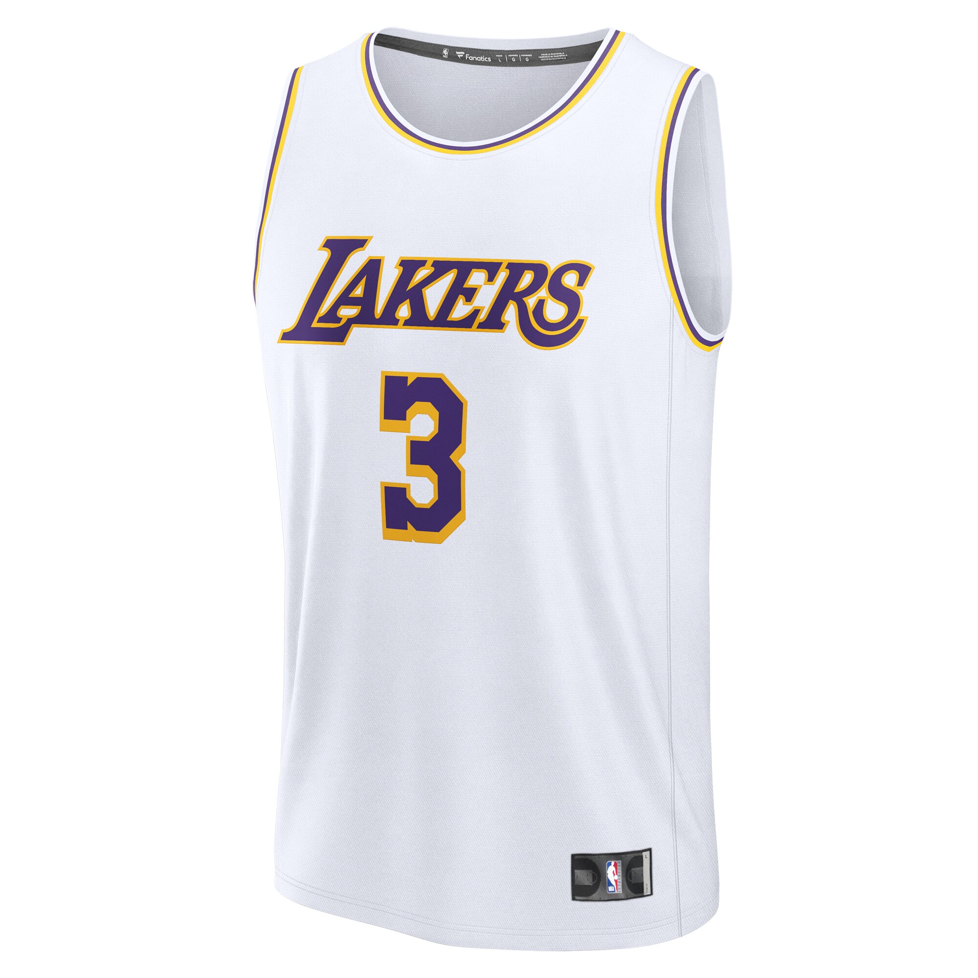 Anthony Davis Los Angeles Lakers Fanatics Fast Break Replica Player Jersey - Association Edition - White