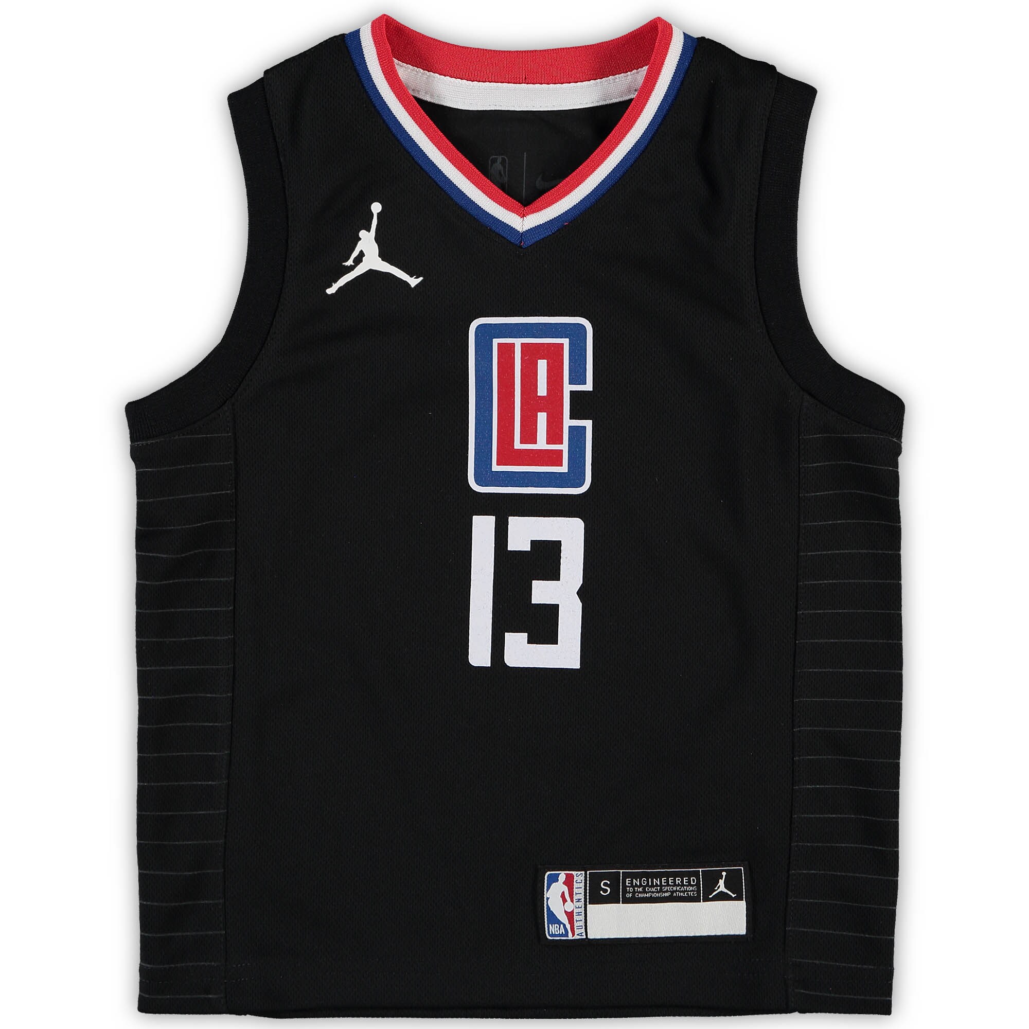 Paul George LA Clippers Jordan Brand Preschool 2020\/21 Fast Break Replica Jersey - Statement Edition - Black