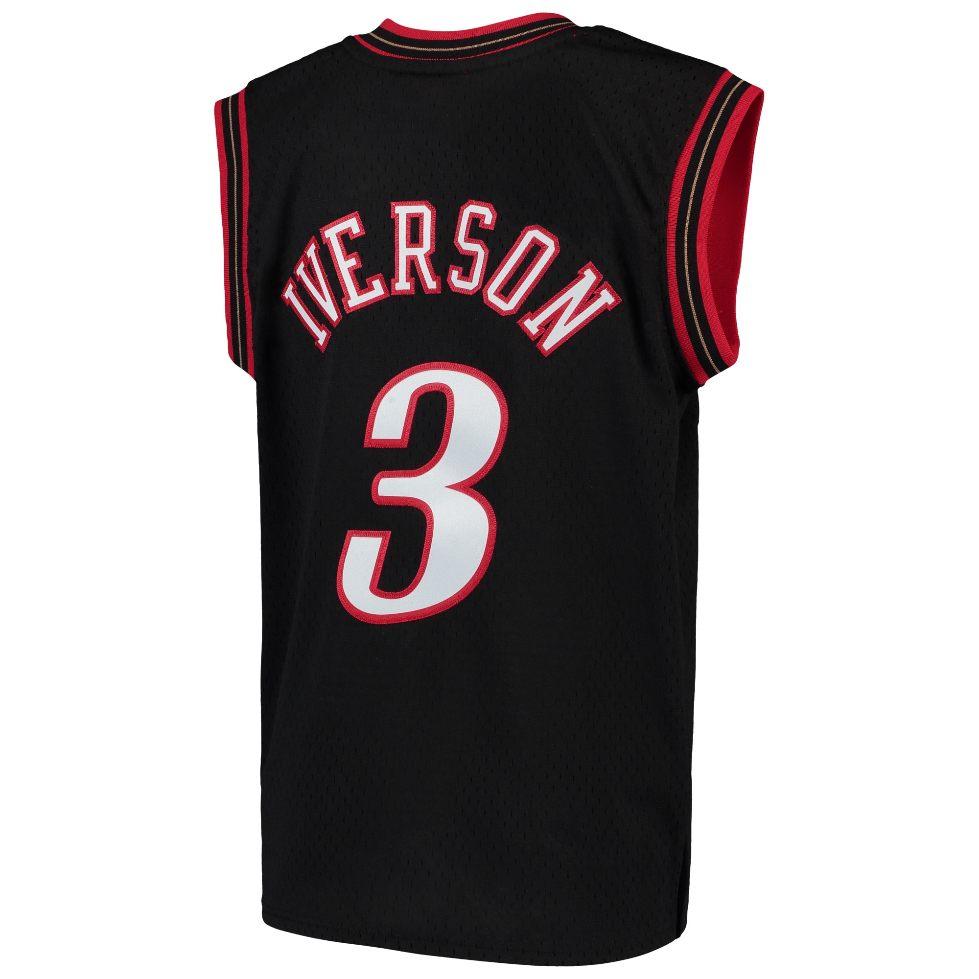 Allen Iverson Philadelphia 76ers Mitchell & Ness Youth Hardwood Classics Swingman Throwback Jersey - Black