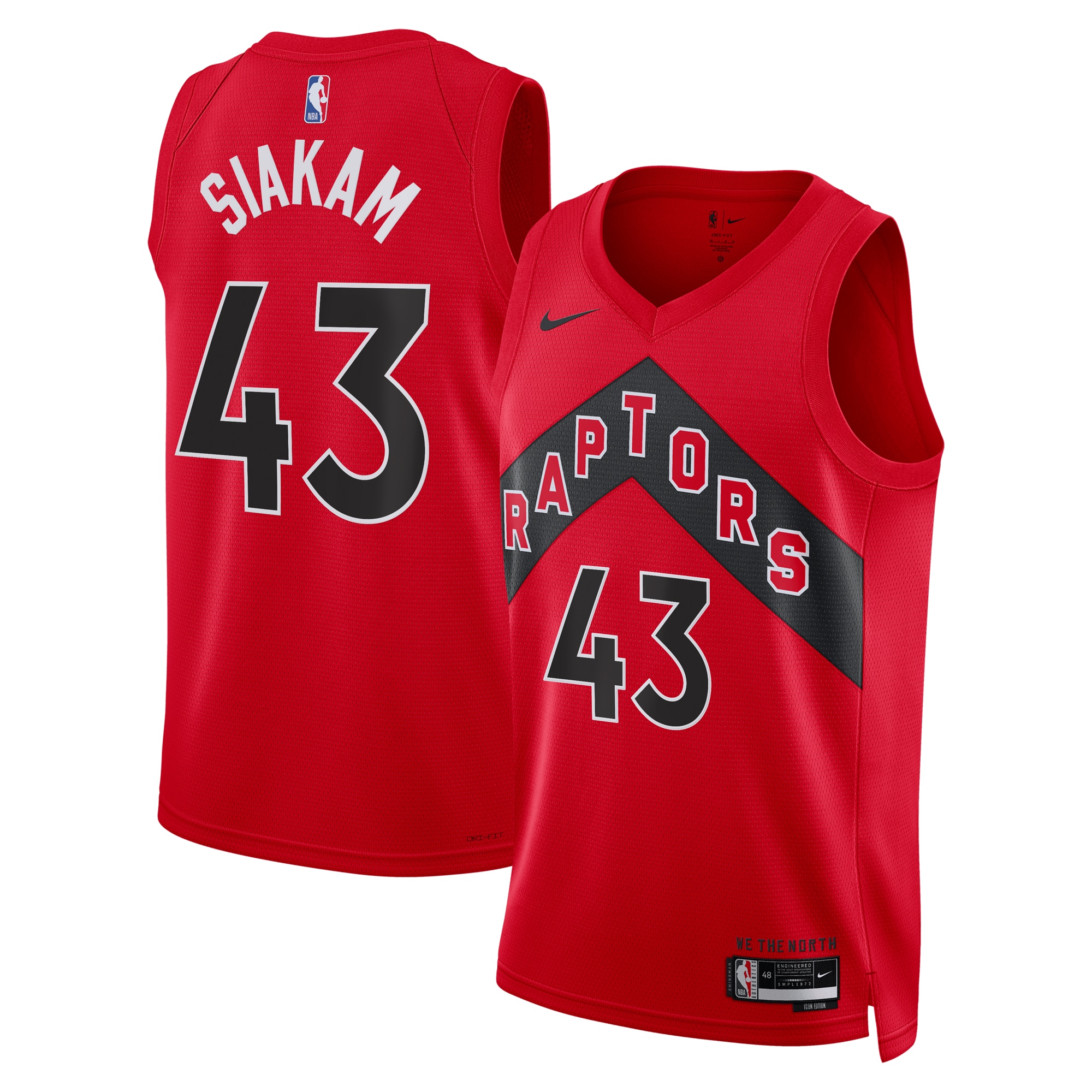Pascal Siakam Toronto Raptors  Unisex Swingman Jersey - Icon Edition - Red