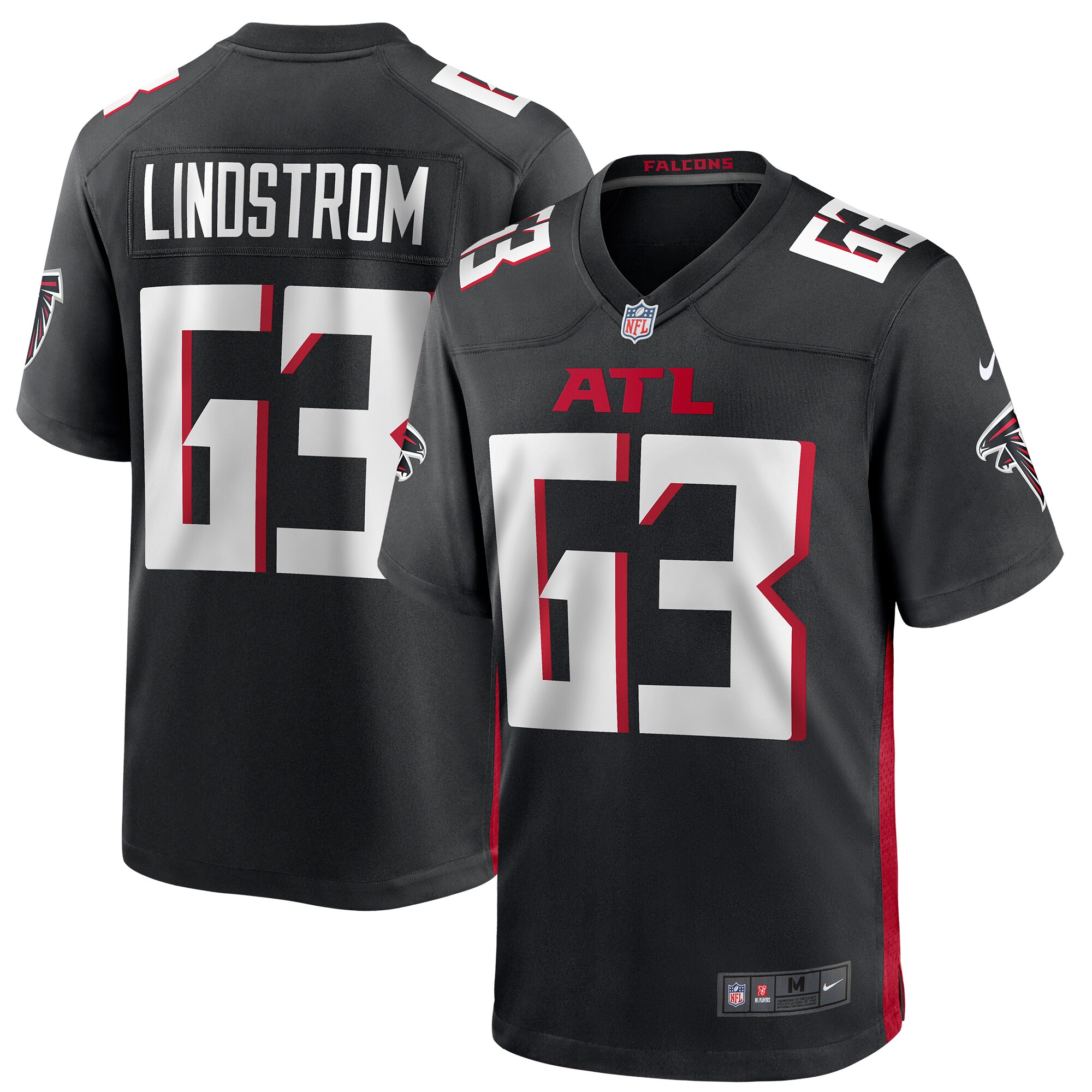 Chris Lindstrom Atlanta Falcons  Game Jersey - Black