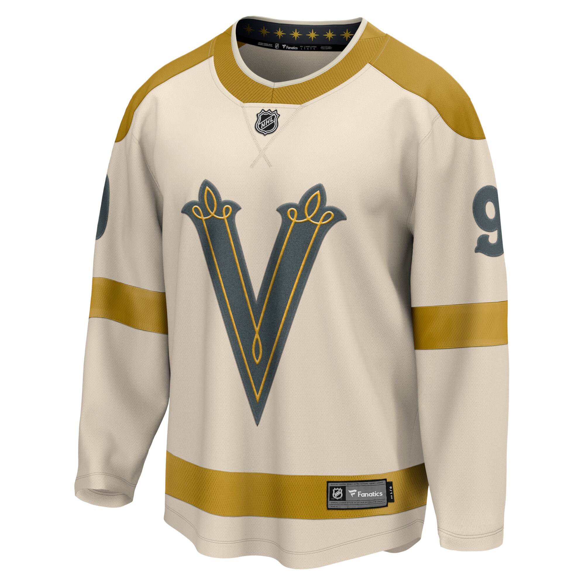 Jack Eichel Vegas Golden Knights Fanatics 2024 NHL Winter Classic Breakaway Player Jersey - Cream