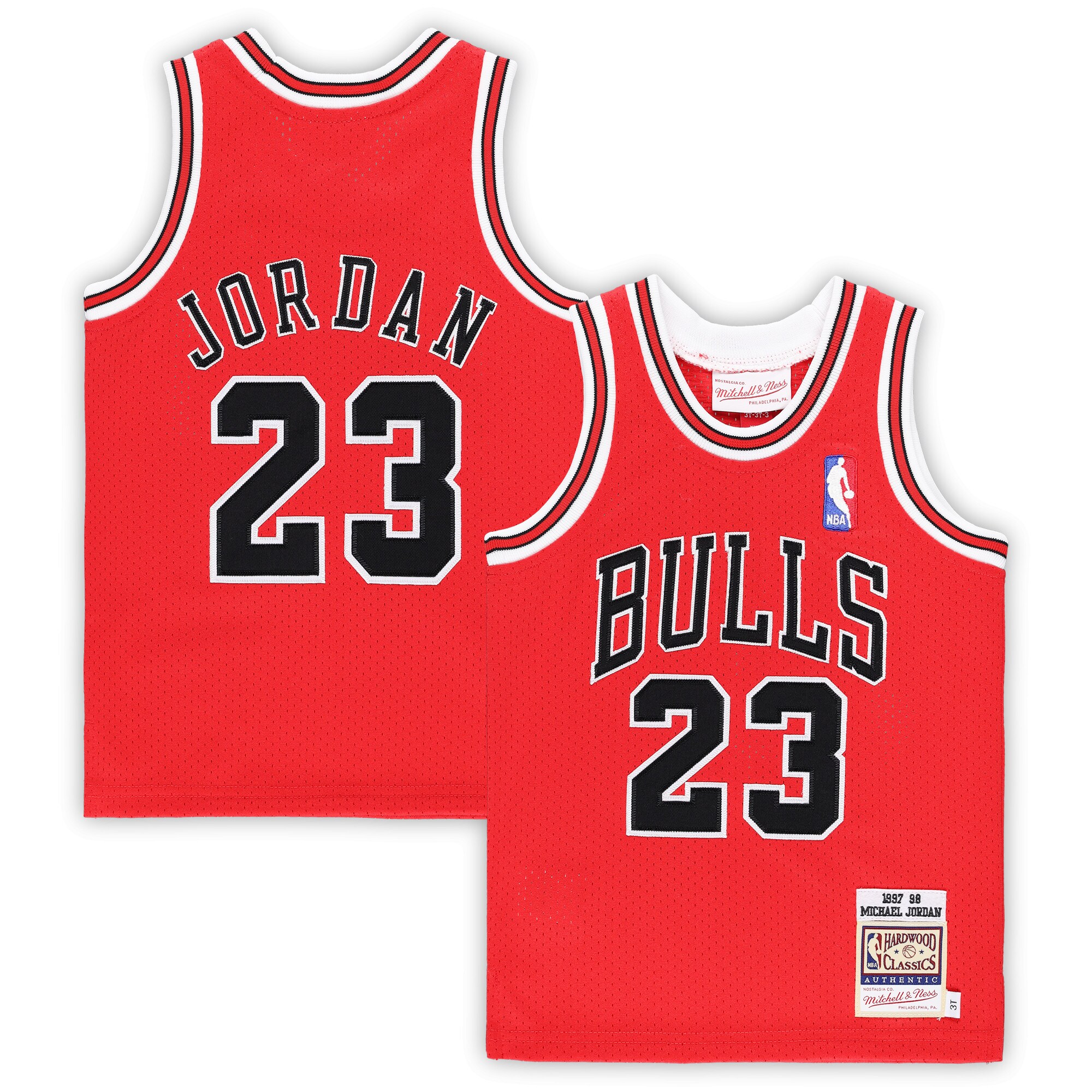 Michael Jordan Chicago Bulls Mitchell & Ness Toddler 1997\/98 Hardwood Classics Authentic Jersey - Red