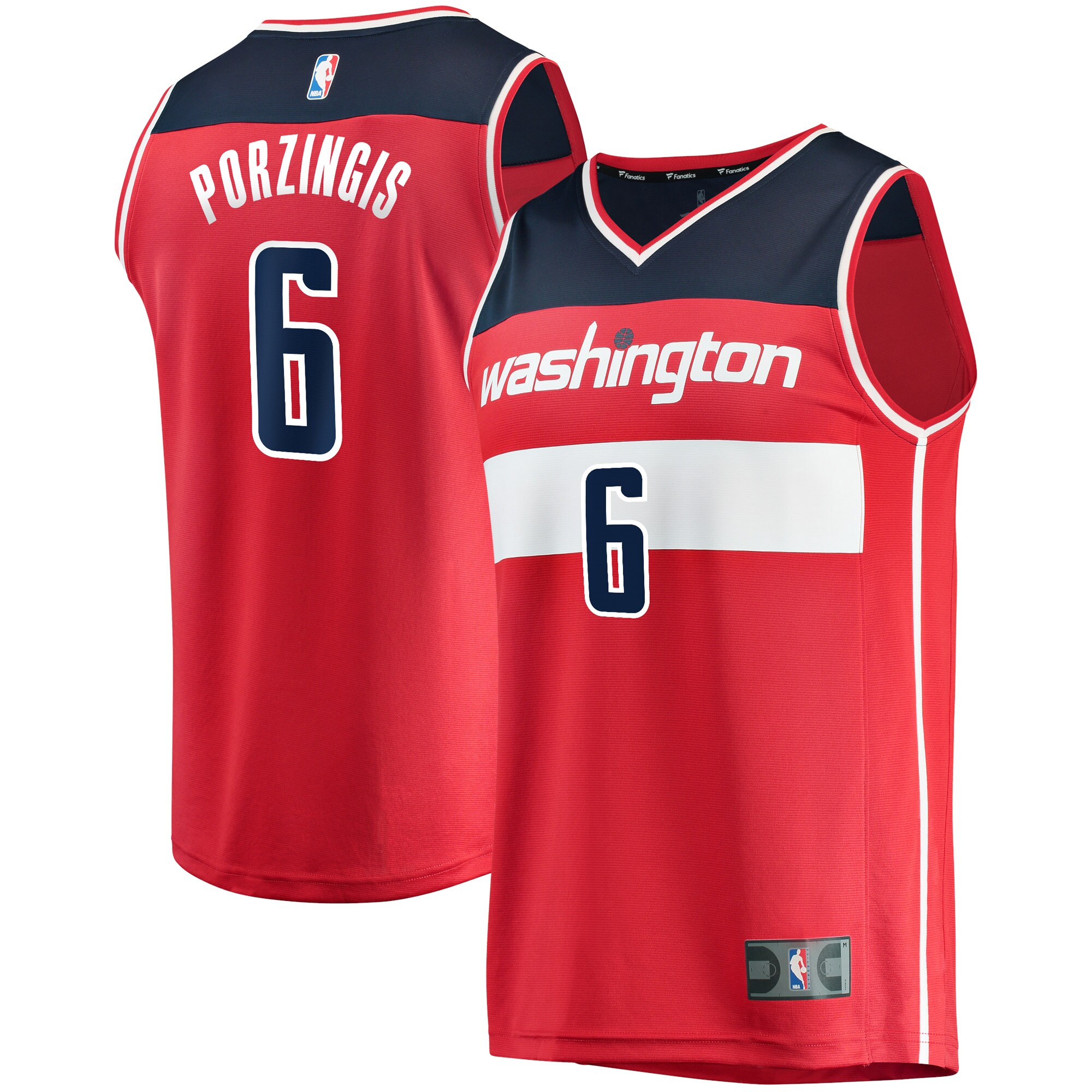 Kristaps Porzingis Washington Wizards Fanatics Fast Break Replica Jersey - Icon Edition - Red