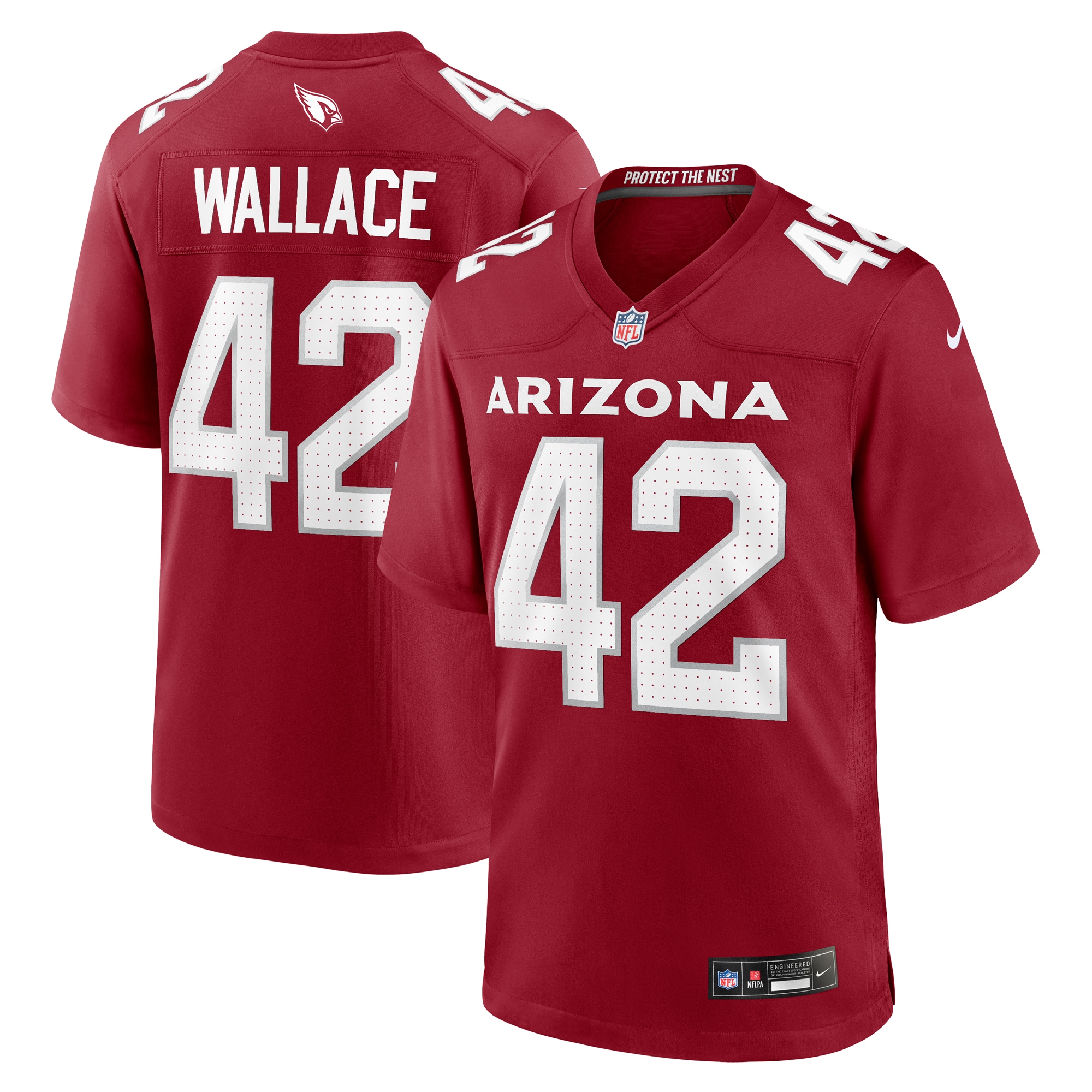 K'Von Wallace Arizona Cardinals  Team Game Jersey -  Cardinal