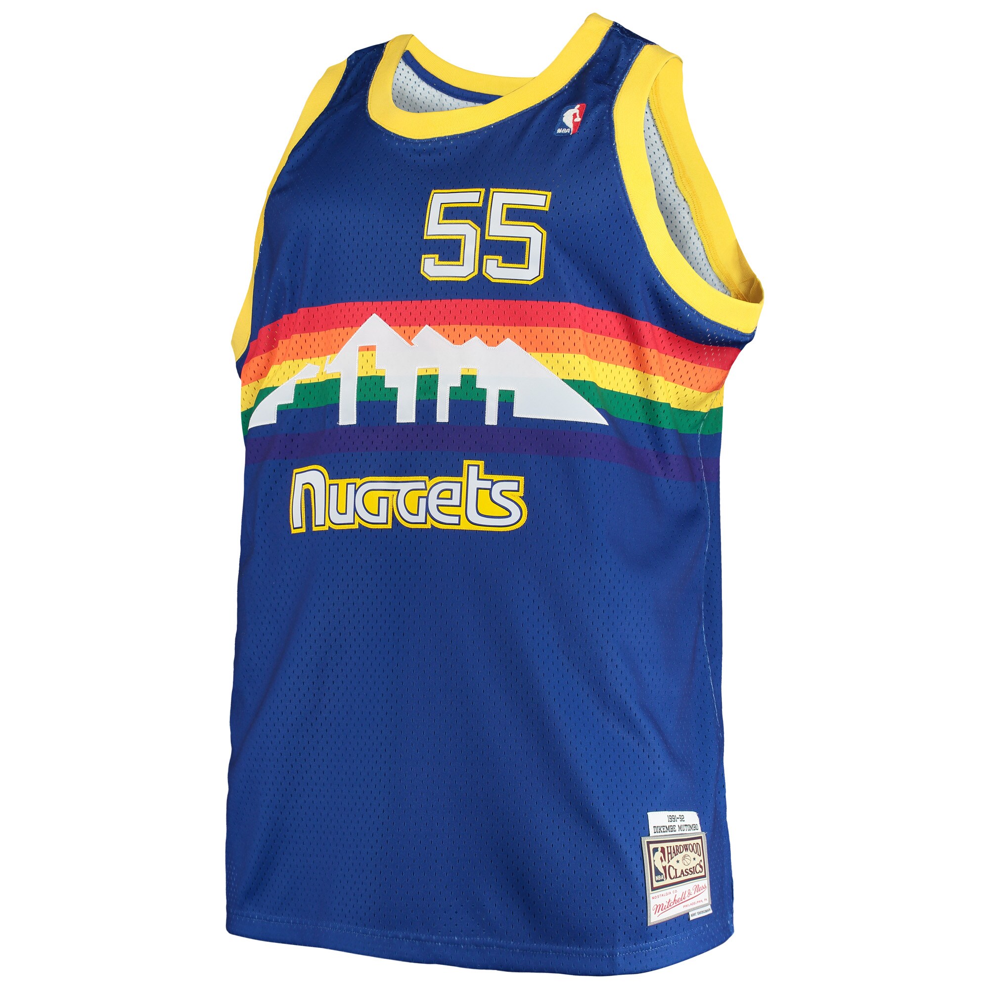 Dikembe Mutombo Denver Nuggets Mitchell & Ness 1991\/92 Big & Tall Hardwood Classics Swingman Jersey - Royal