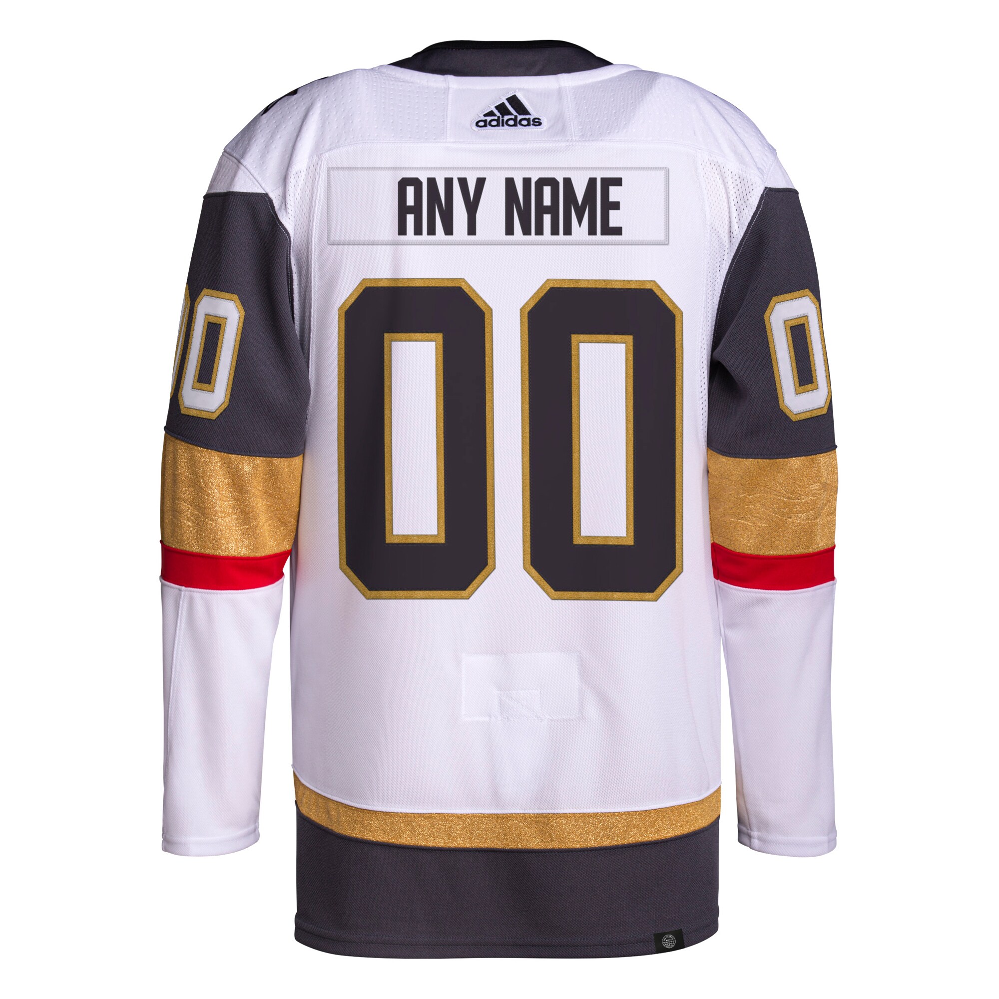 Vegas Golden Knights adidas  Away  Primegreen Authentic Custom Jersey - White