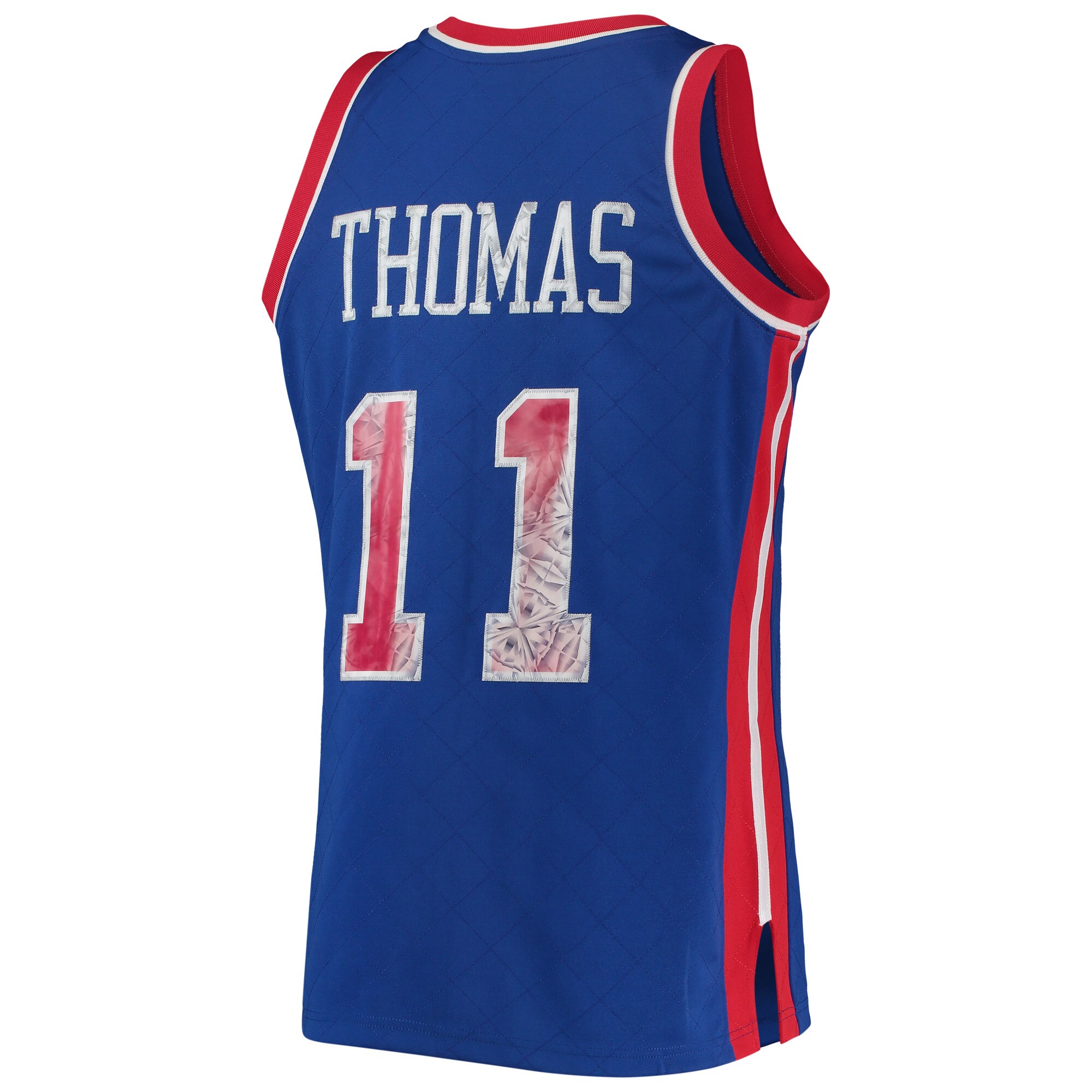 Isiah Thomas Detroit Pistons Mitchell & Ness 1988\/89 Hardwood Classics NBA 75th Anniversary Diamond Swingman Jersey - Blue