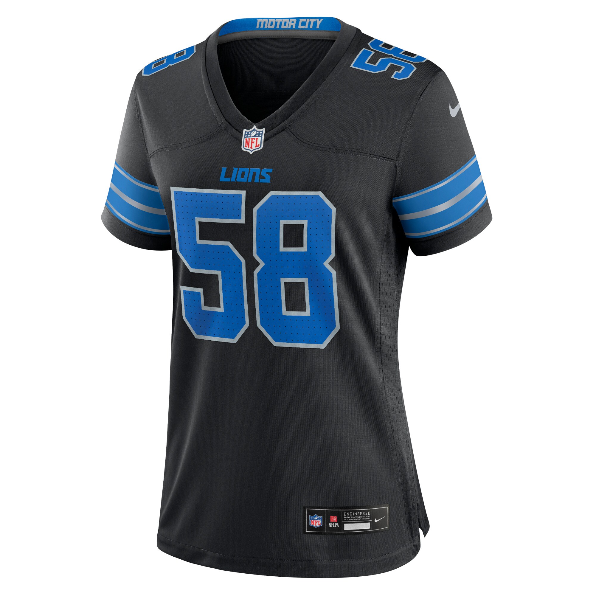 Penei Sewell Detroit Lions  Women's 2nd Alternate Game Jersey - Black