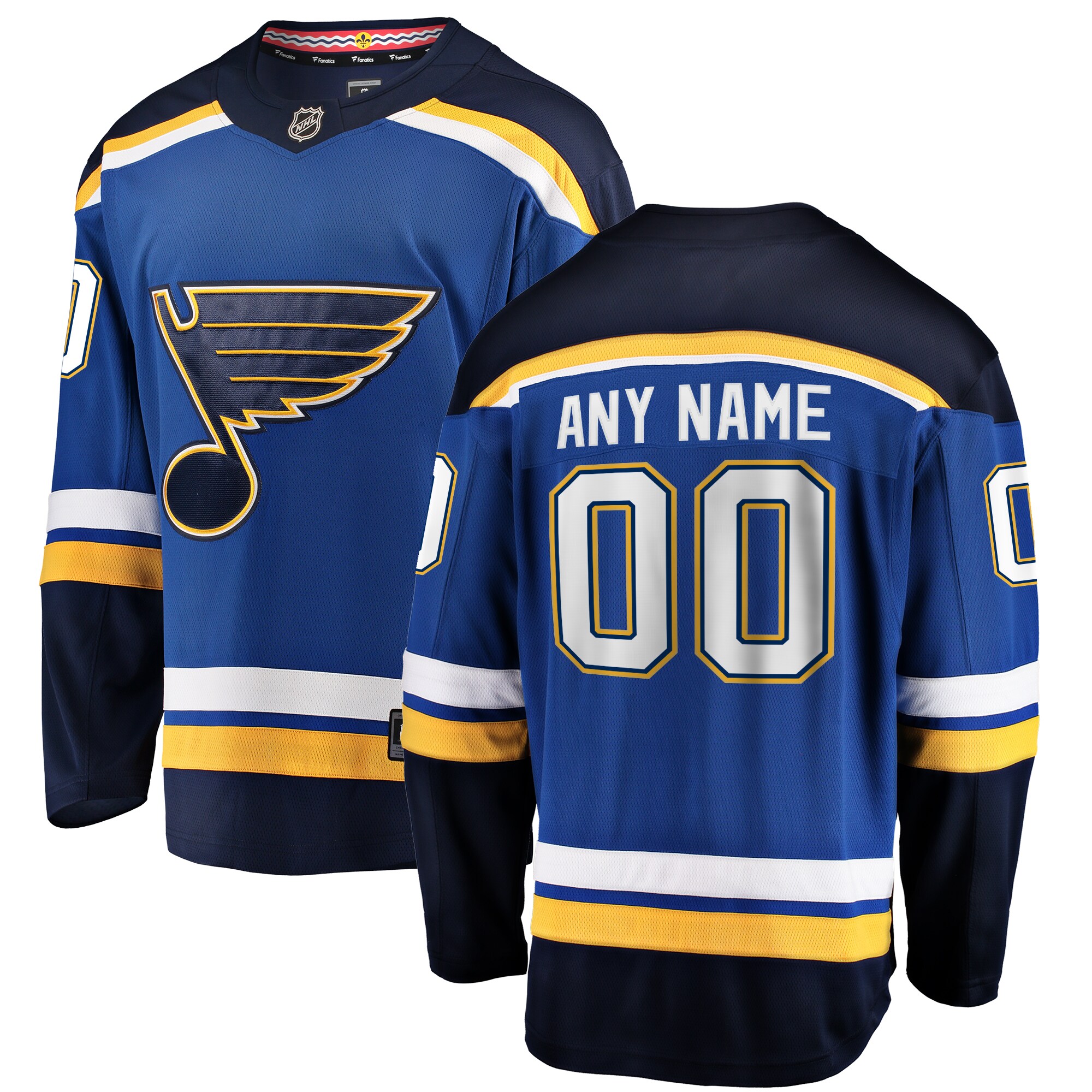 St. Louis Blues Fanatics Home Breakaway Custom Jersey - Blue