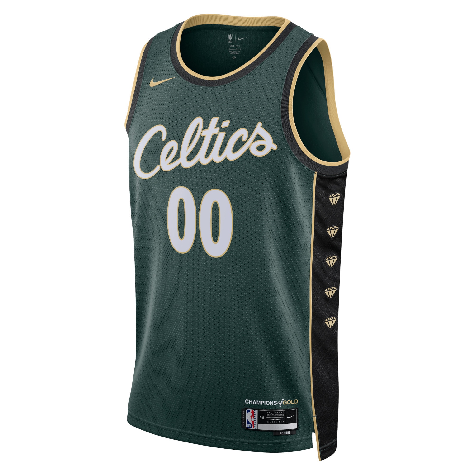 Boston Celtics  Unisex 2022\/23 Swingman Custom Jersey - City Edition - Kelly Green