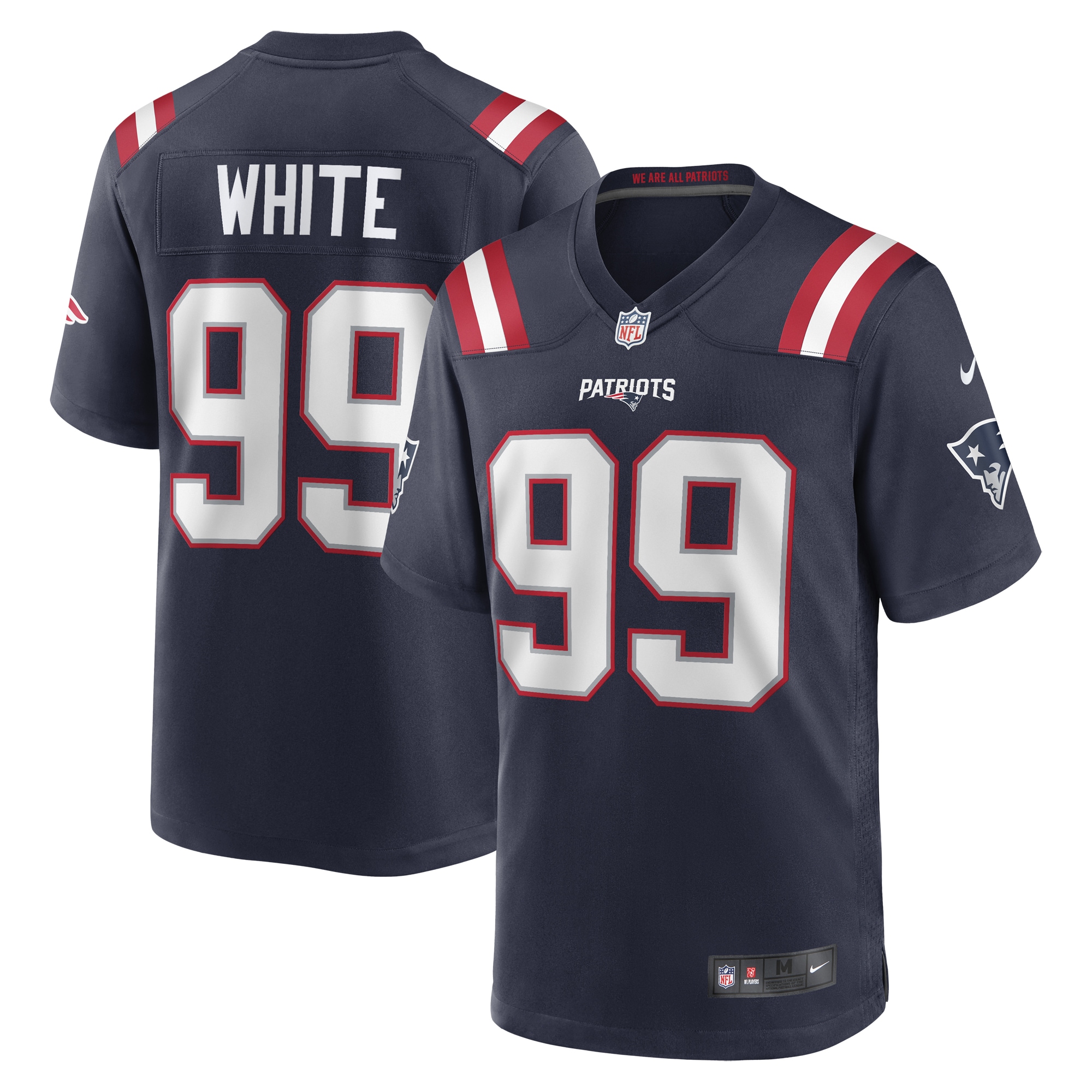 Keion White New England Patriots Nike 2023 NFL Draft Pick Game Jersey ...