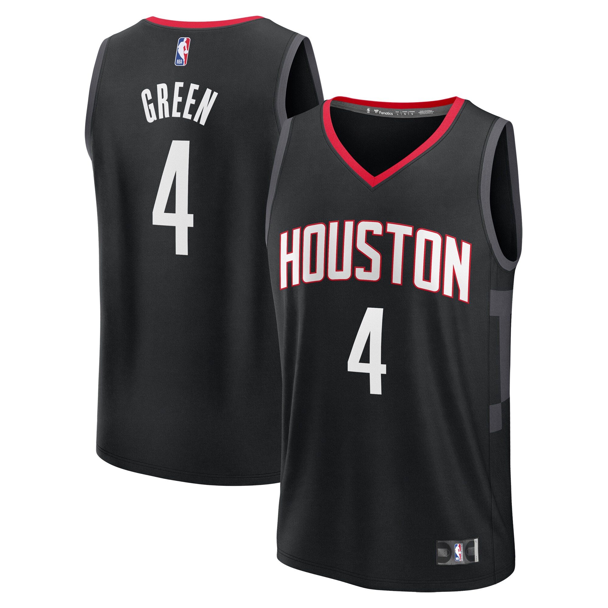Jalen Green Houston Rockets Fanatics Fast Break Replica Player Jersey - Statement Edition - Black