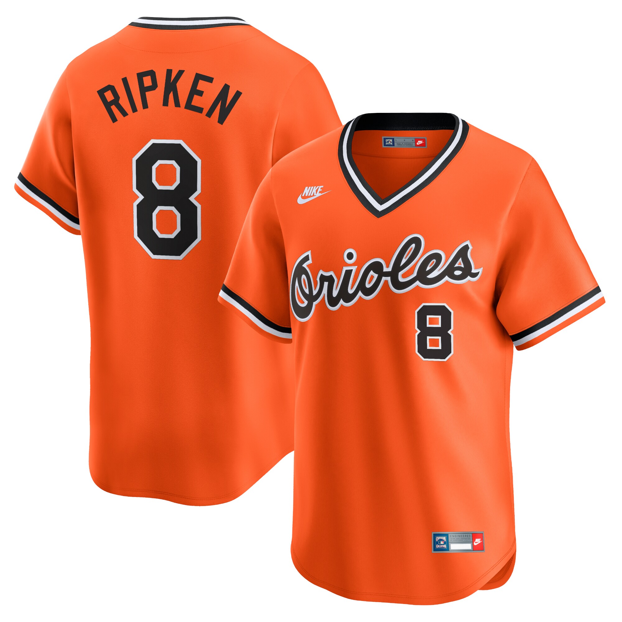 Cal Ripken Jr. Baltimore Orioles  Throwback Cooperstown Limited Jersey - Orange
