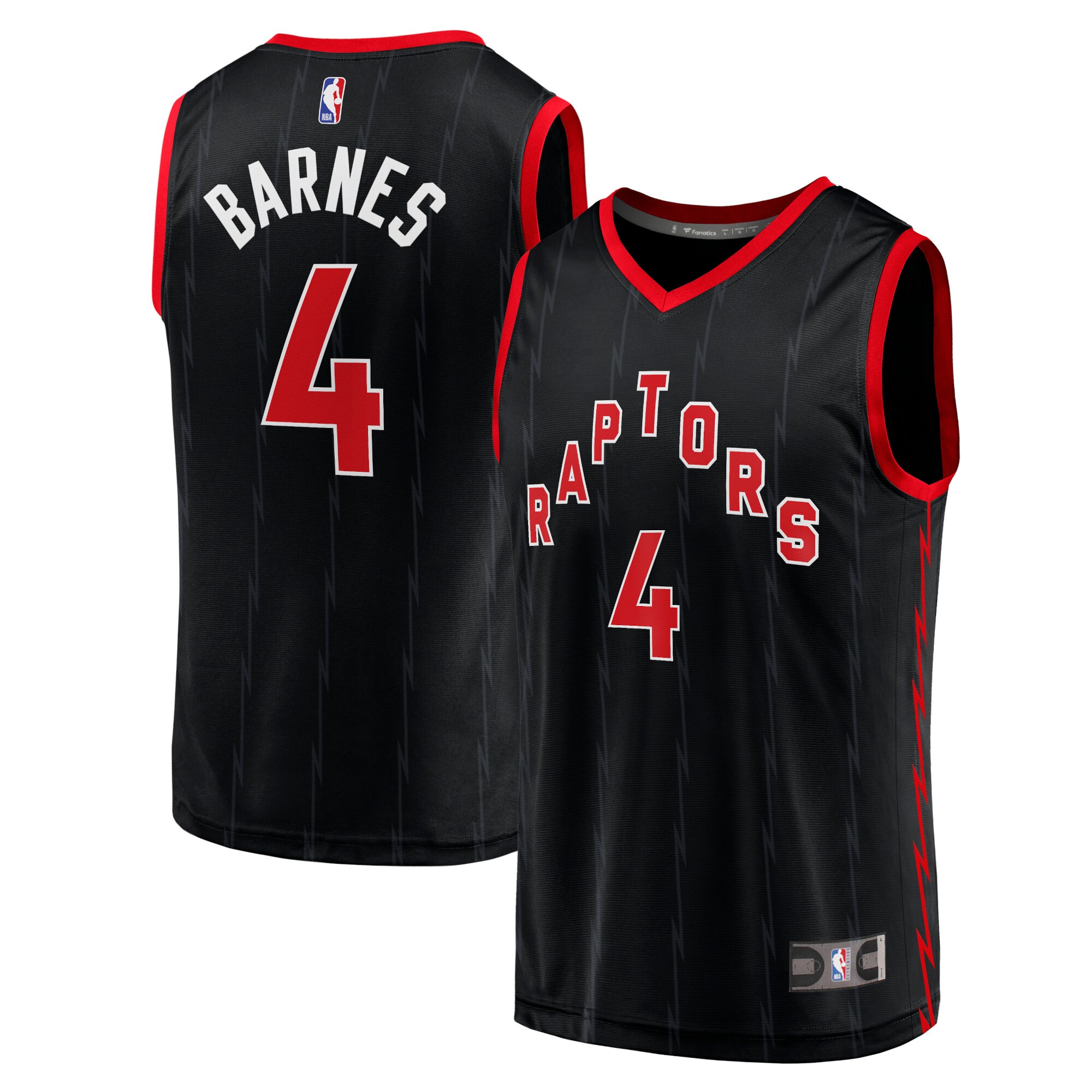 Scottie Barnes Toronto Raptors Fanatics Fast Break Replica Player Jersey - Statement Edition - Black