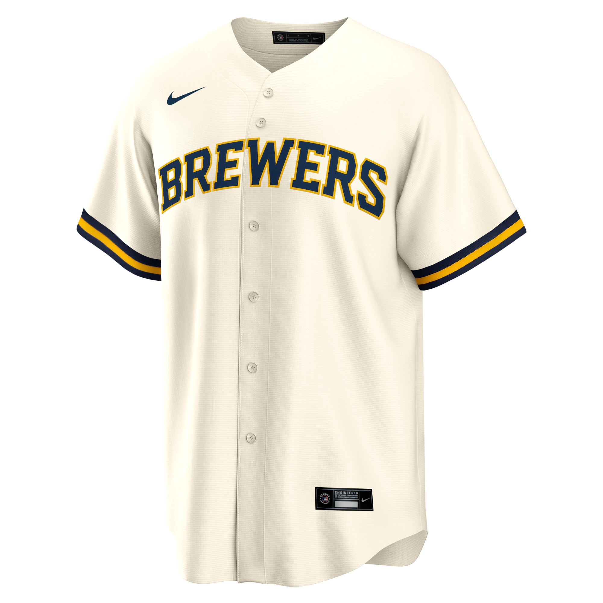 Christian Yelich Milwaukee Brewers  Alternate Replica Player Jersey - Cream