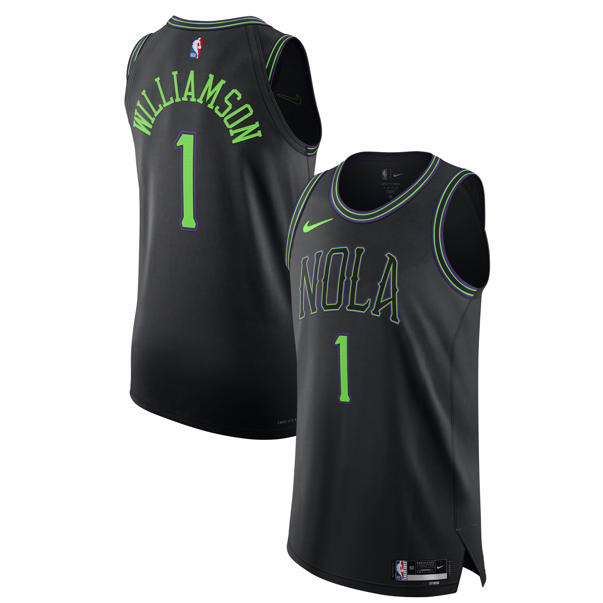 Zion Williamson New Orleans Pelicans  Authentic Jersey - City Edition - Black