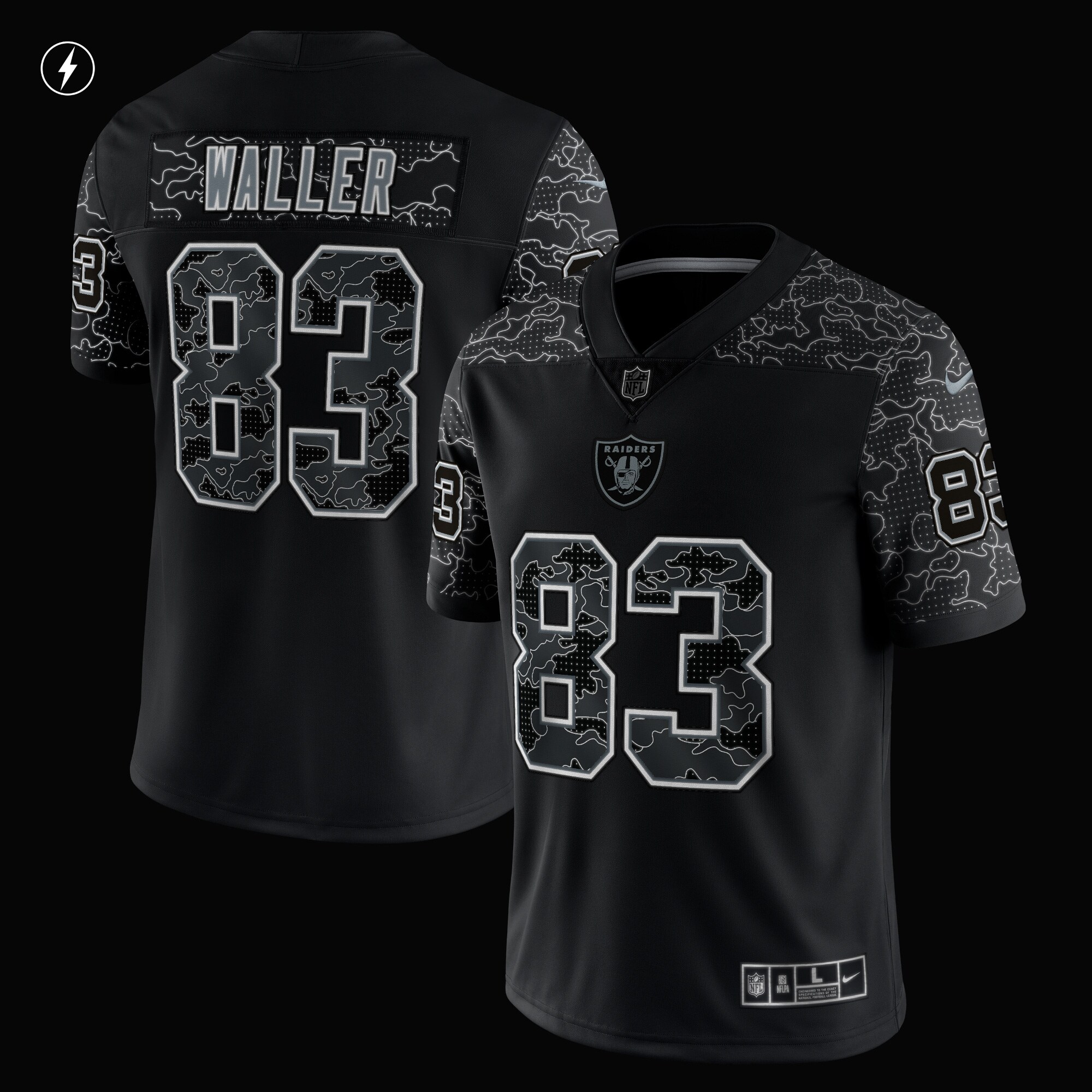 Darren Waller Las Vegas Raiders  RFLCTV Limited Jersey - Black