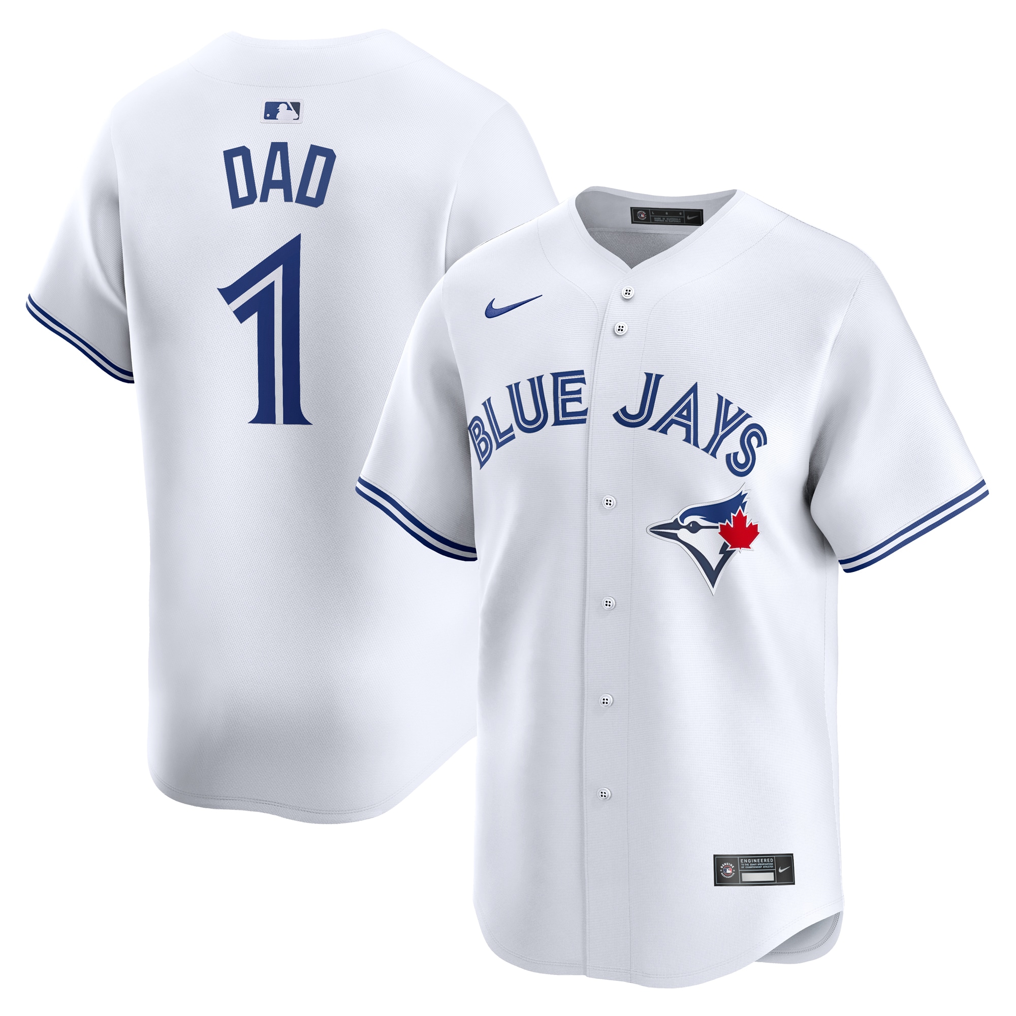 Toronto Blue Jays  #1 Dad Home Limited Jersey - White