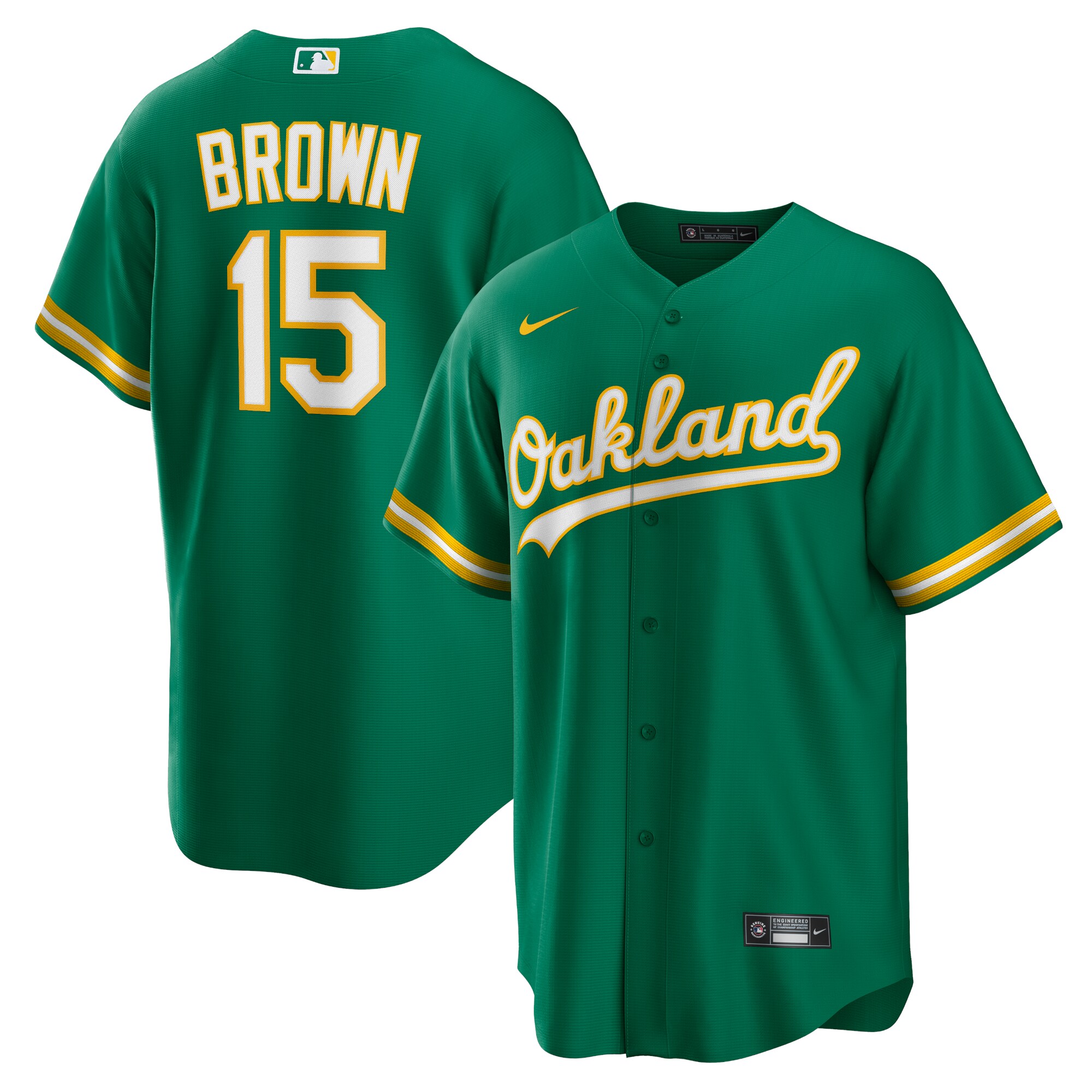 Seth Brown Oakland Athletics  Alternate Replica Jersey - Kelly Green