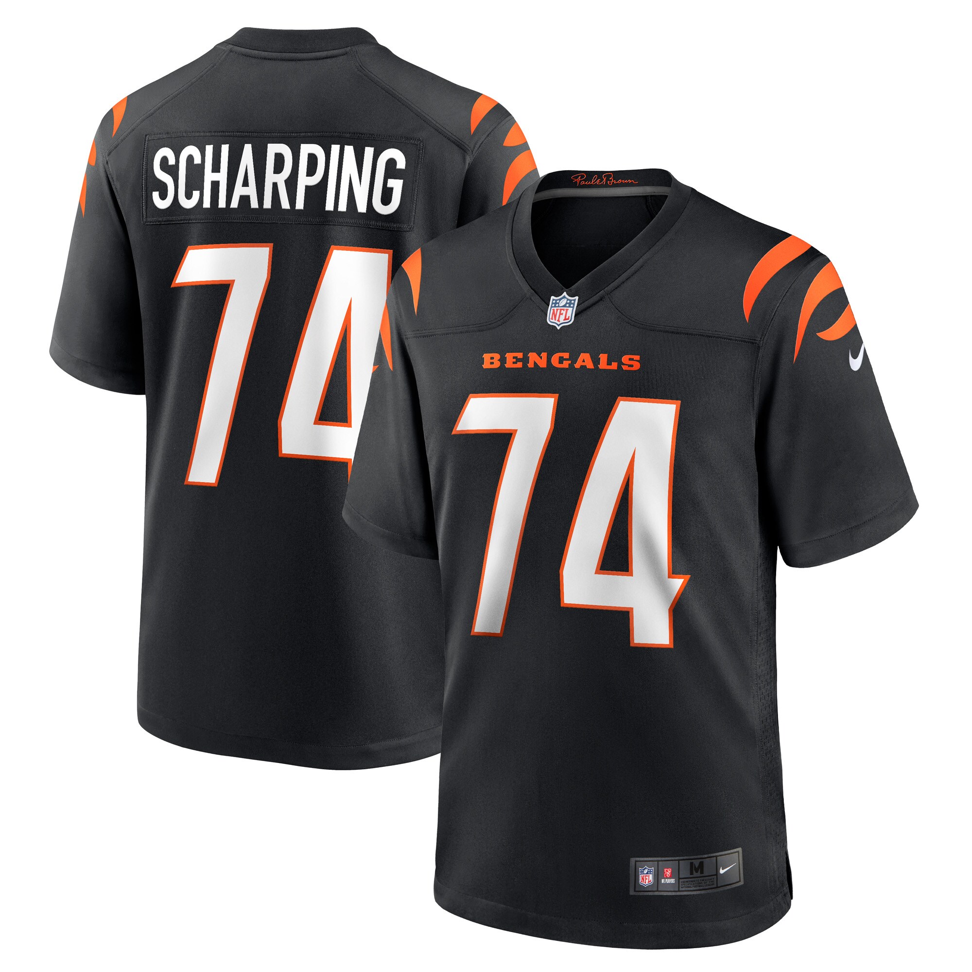 Max Scharping Cincinnati Bengals  Game Player Jersey - Black