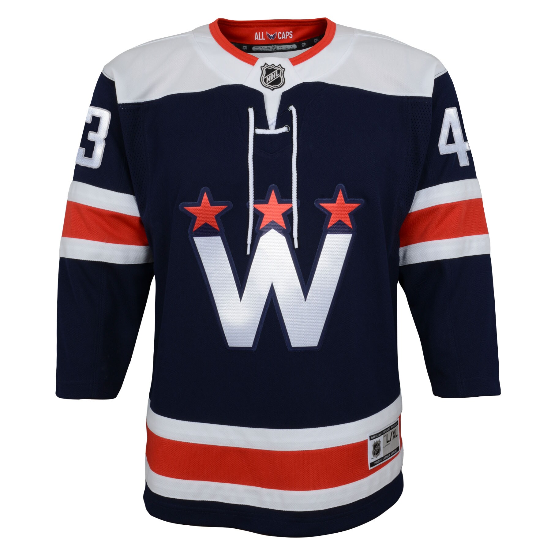 Tom Wilson Washington Capitals Youth 2020\/21 Alternate Premier Player Jersey - Navy