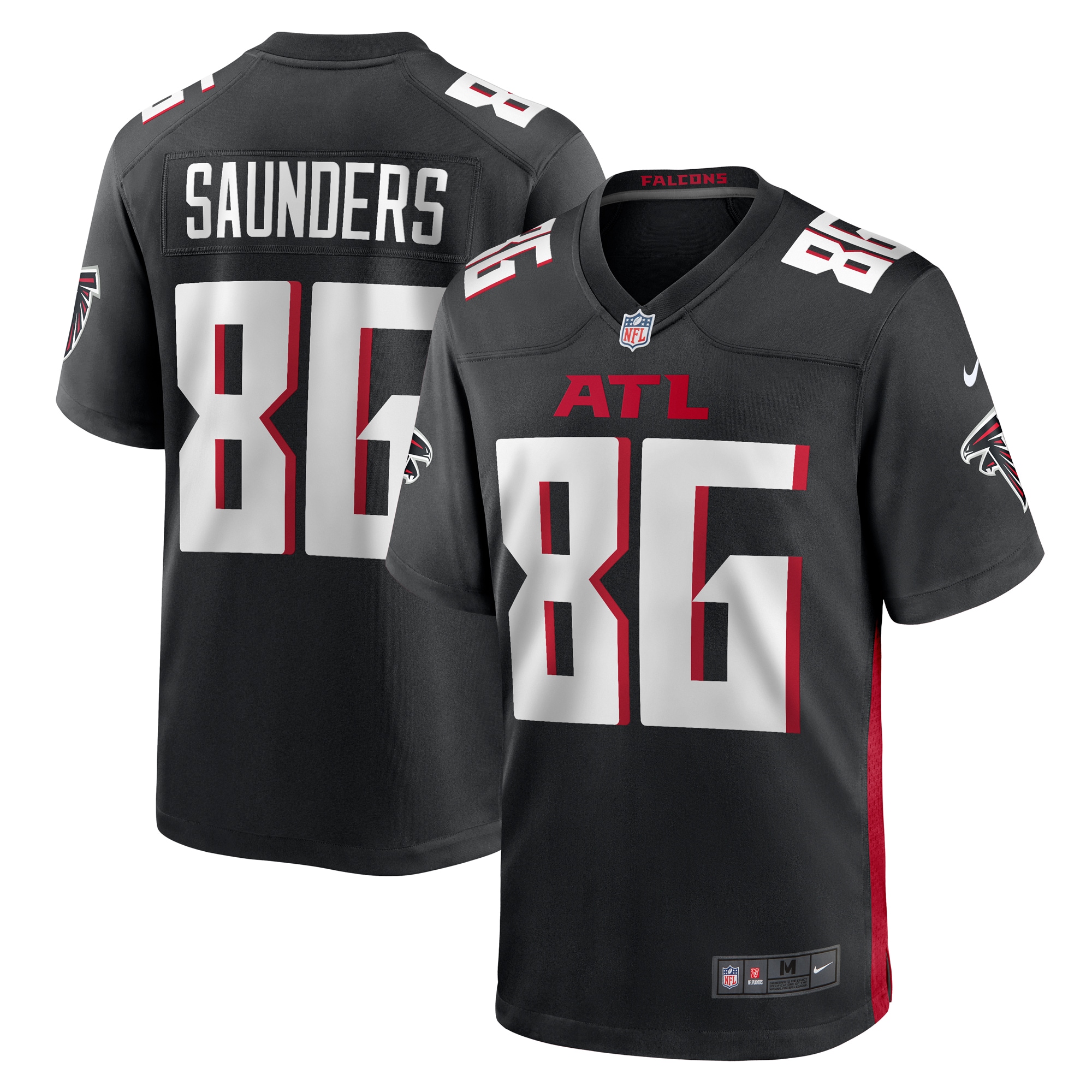CJ Saunders Atlanta Falcons  Team Game Jersey -  Black