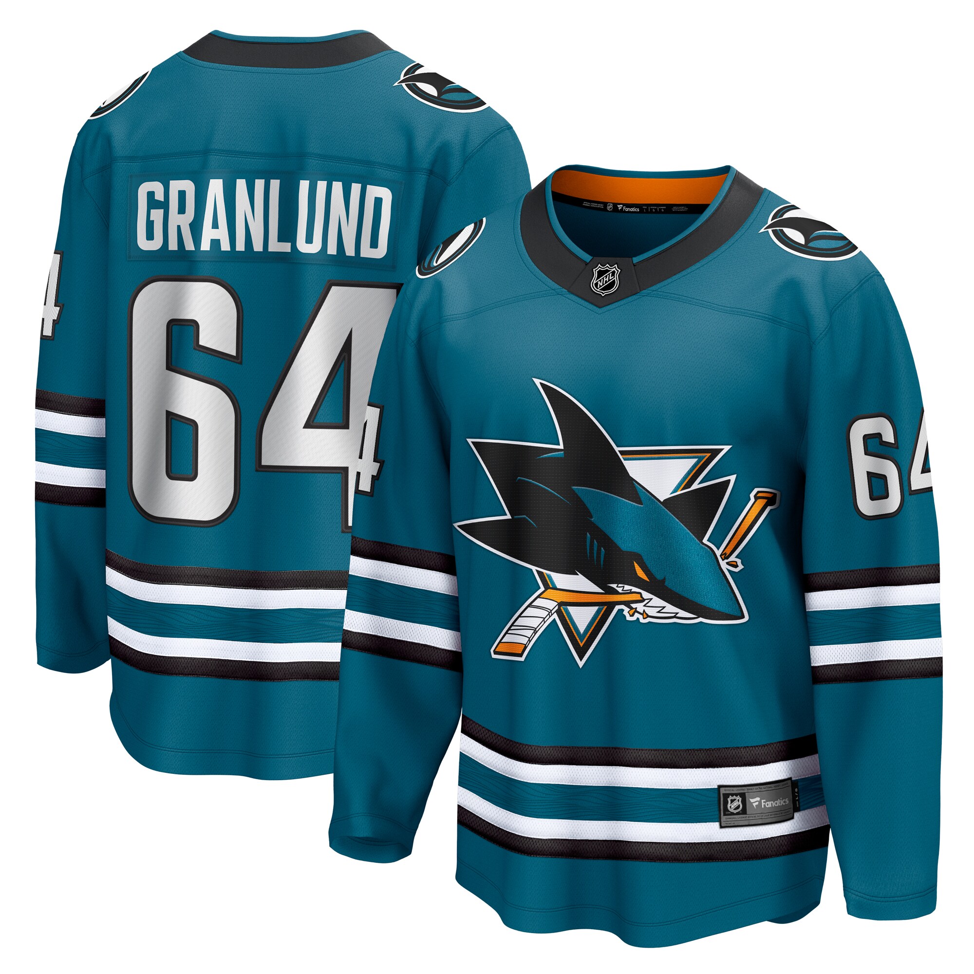 Mikael Granlund San Jose Sharks Fanatics Home Breakaway Jersey - Teal