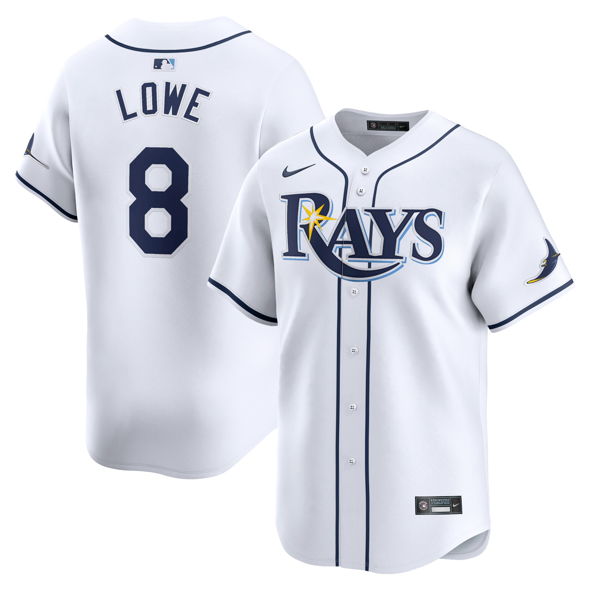 Brandon Lowe Tampa Bay Rays  Home Limited Player Jersey - White