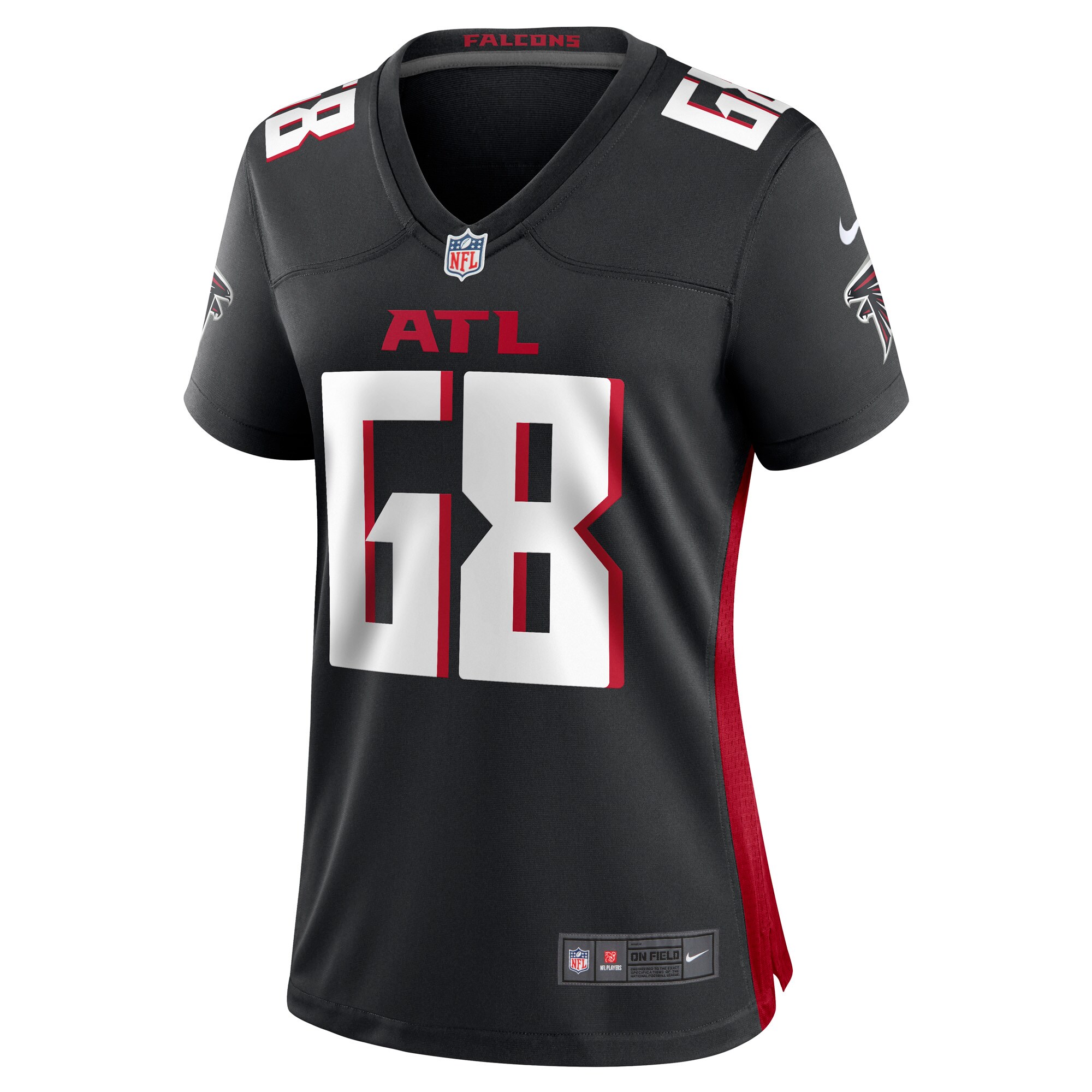 Josh Andrews Atlanta Falcons  Women's Game Player Jersey - Black