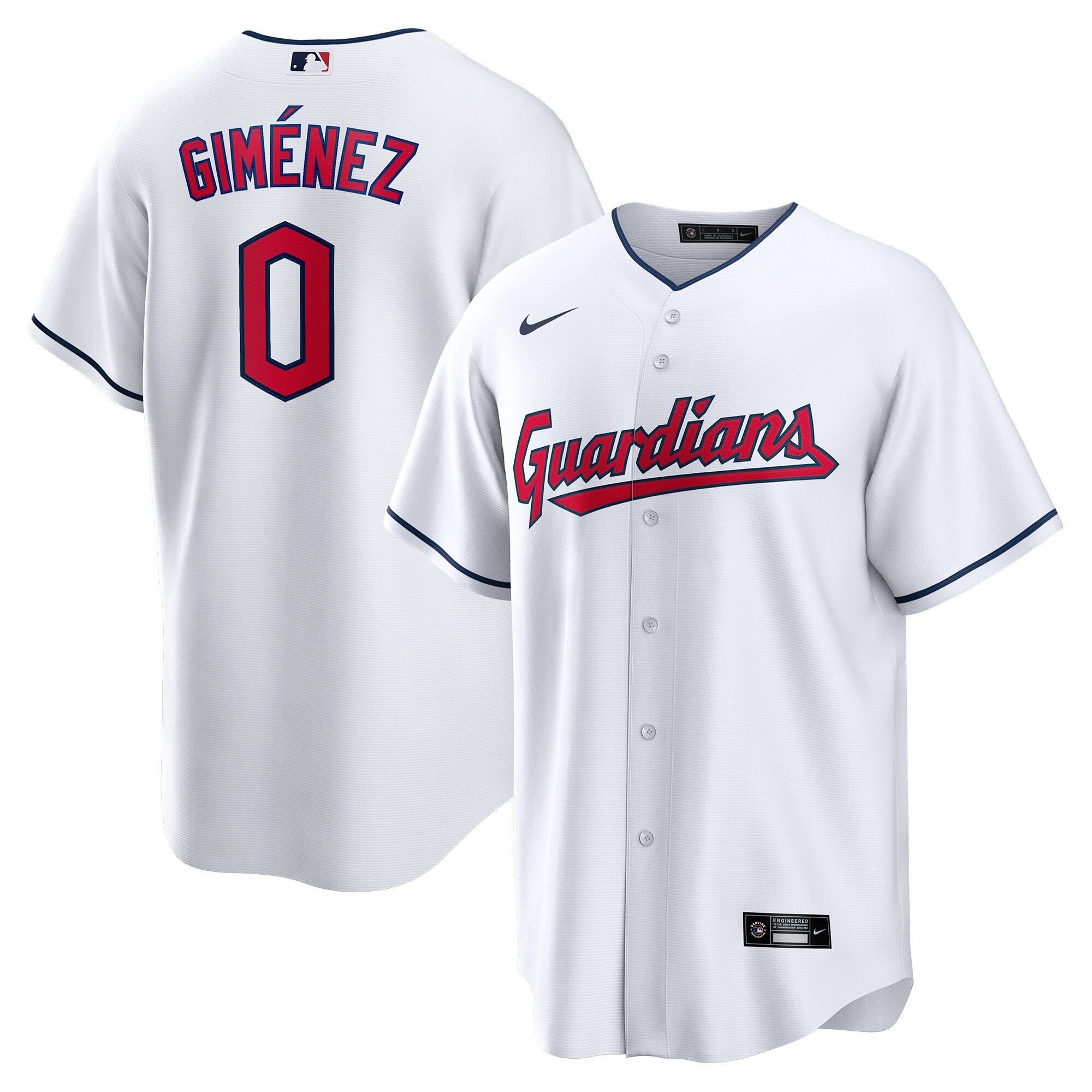 Andr\u00c3\u00a9s Gim\u00c3\u00a9nez Cleveland Guardians  Home  Replica Player Jersey - White